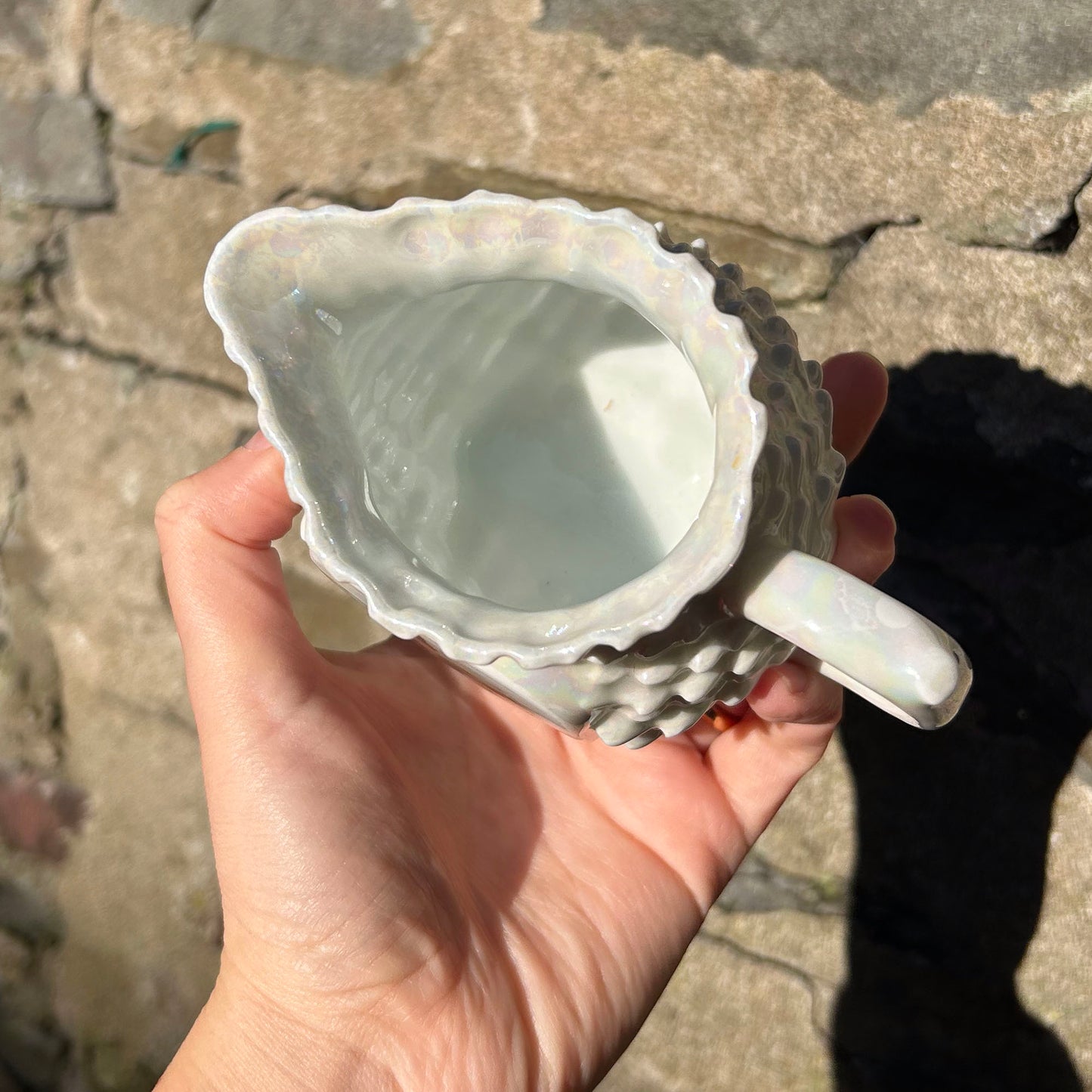 Shell Jug - Welsh Costumes - Welsh Spinning Party - Antique Souvenir (Preloved)