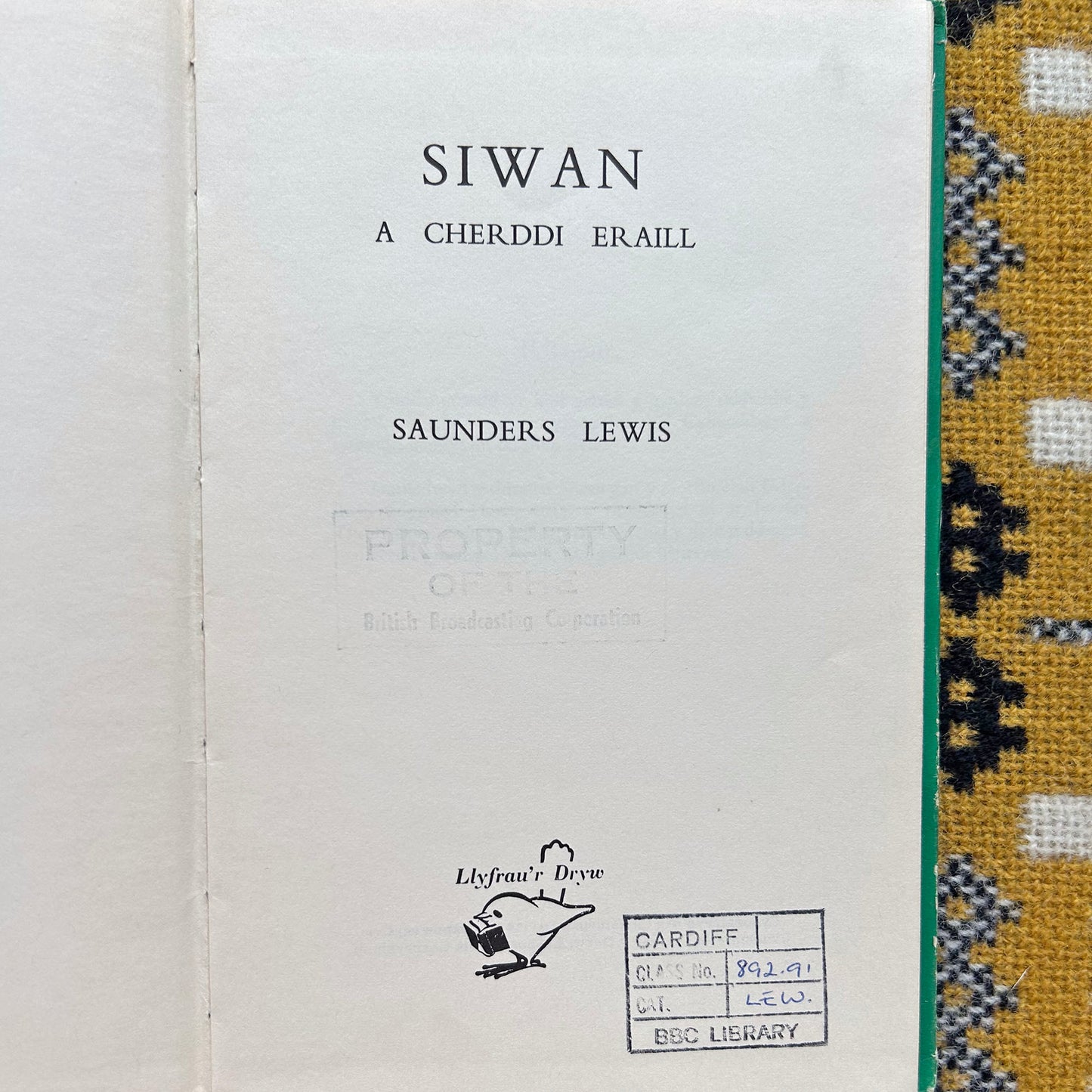 Siwan - A Cherddi Eraill - Saunders Lewis (Preloved)