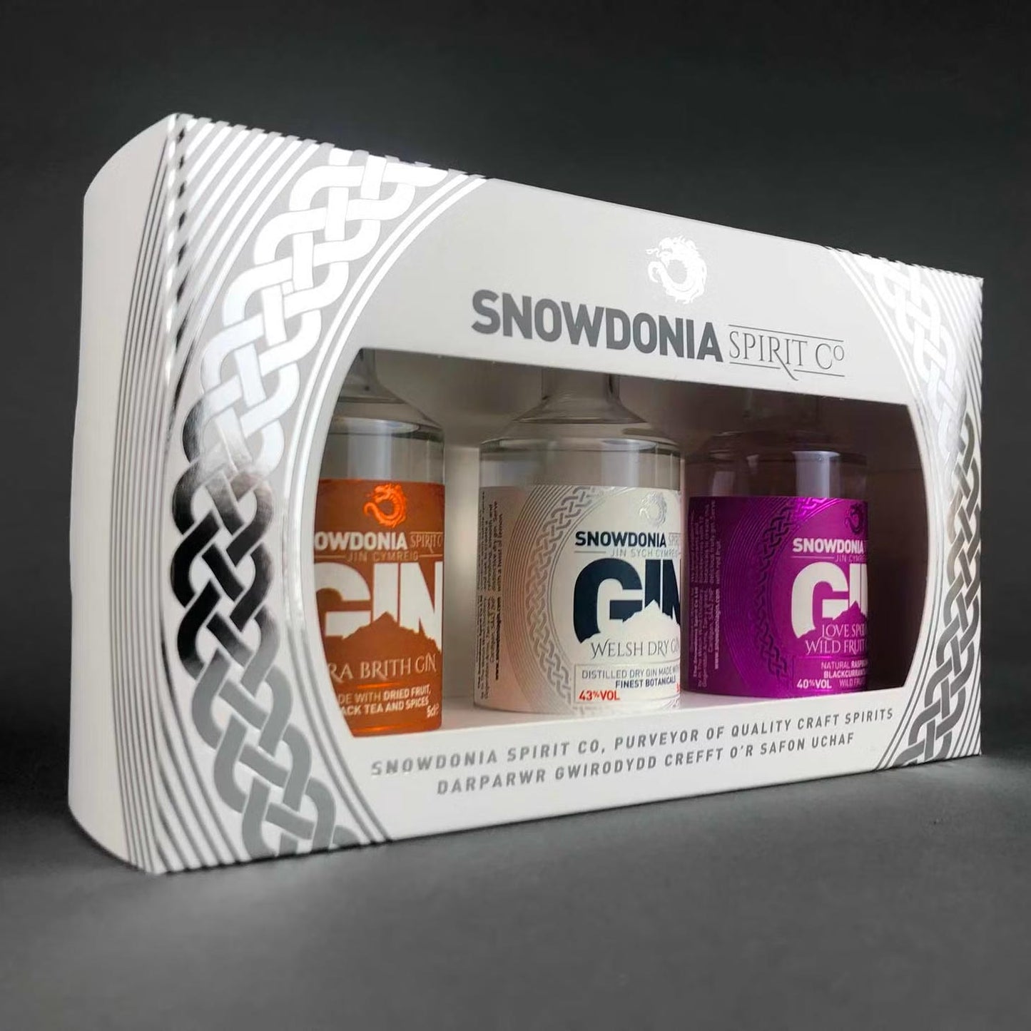 Miniature Gin Gift Set - Snowdonia Spirit Co - 3 x 5cl Bottles (UK postage included in price)