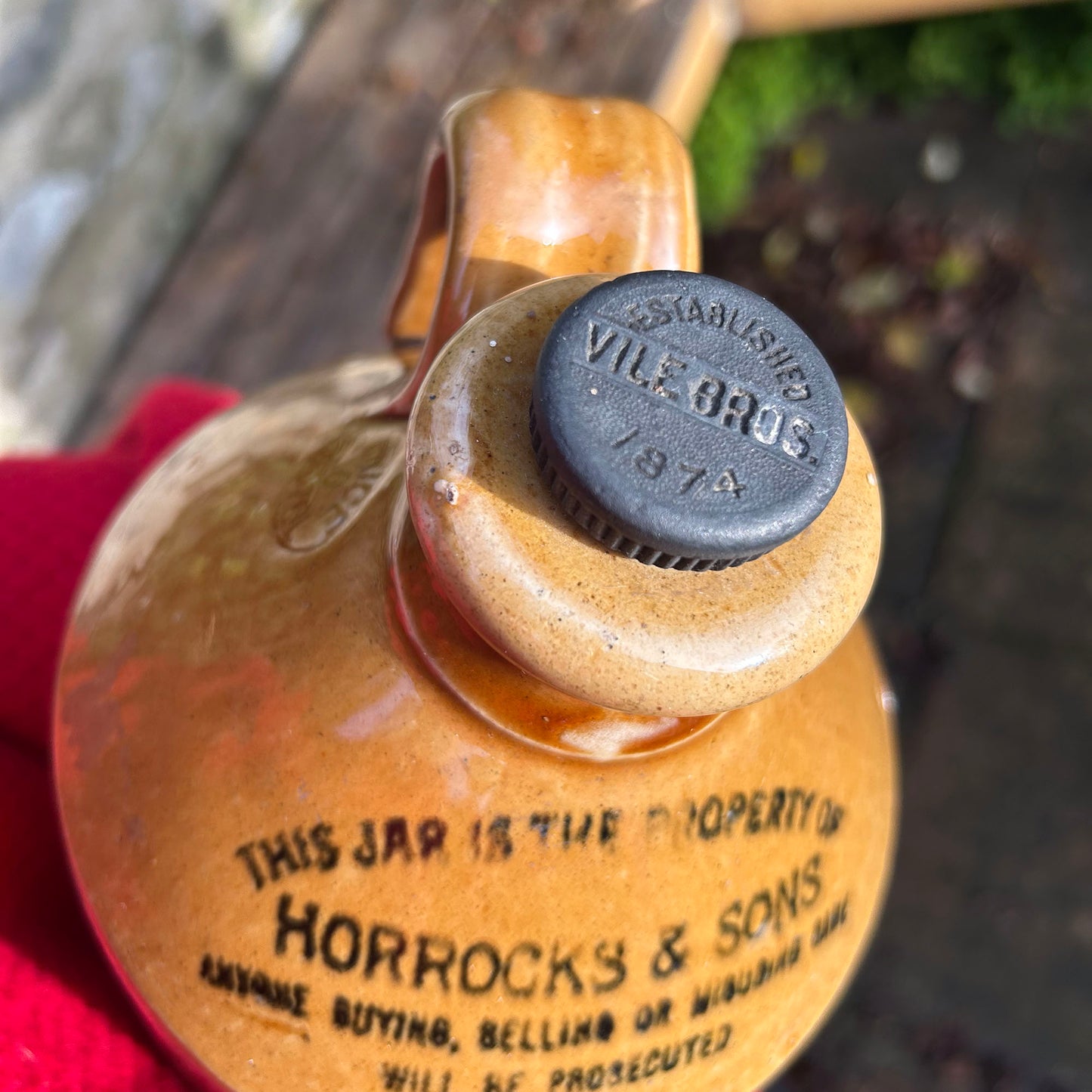 Stoneware Bottle / Flagon - Horrocks & Sons Merthyr - Botanical Brewery Antique 1924 (Preloved)