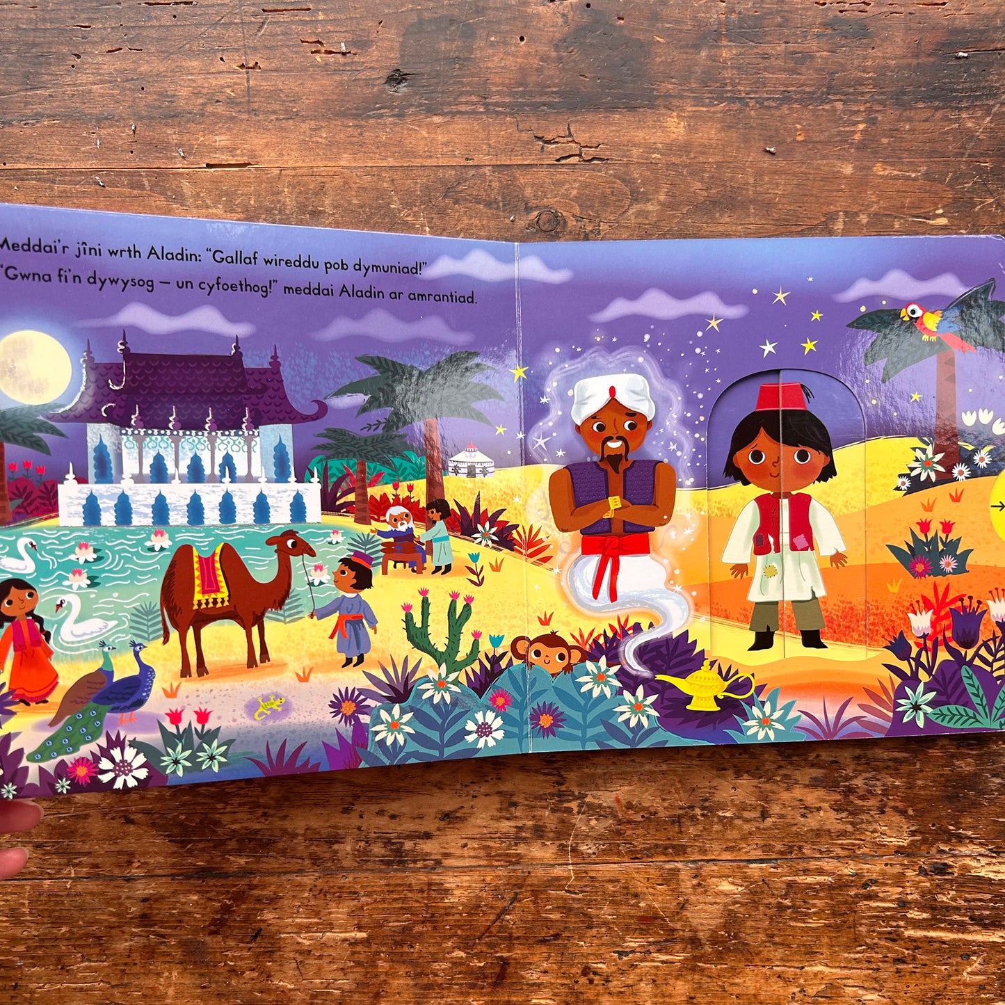 Storïau Cyntaf: Aladin / Aladdin - Push Pull Turn Book (Preloved)