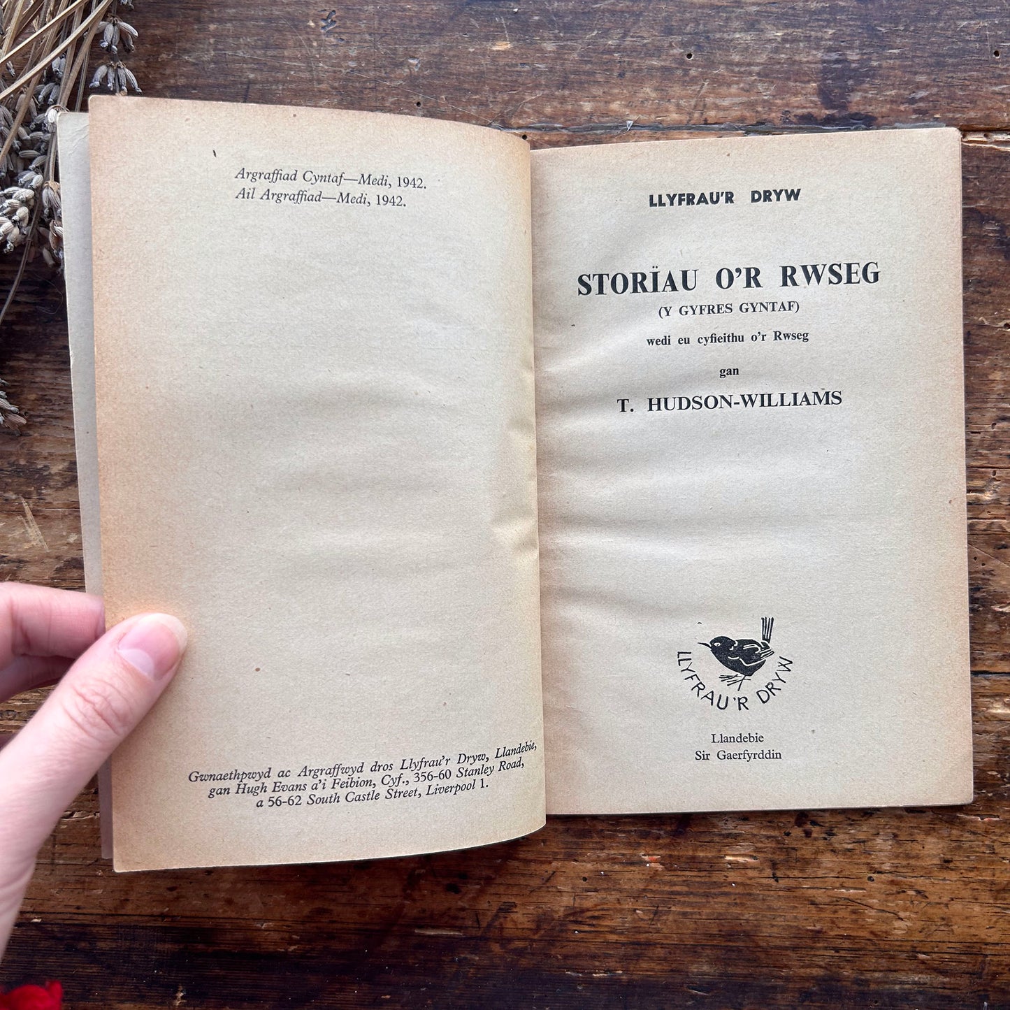 Storiau O'r Rwseg - T. Hudson-Williams - 1942 (Preloved)