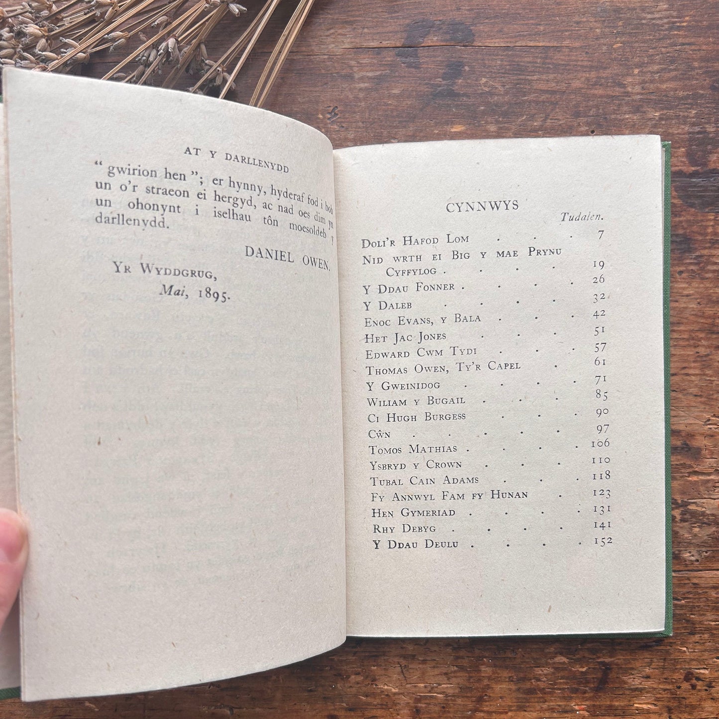 Straeon y Pentan - Daniel Owen - Green (Preloved)