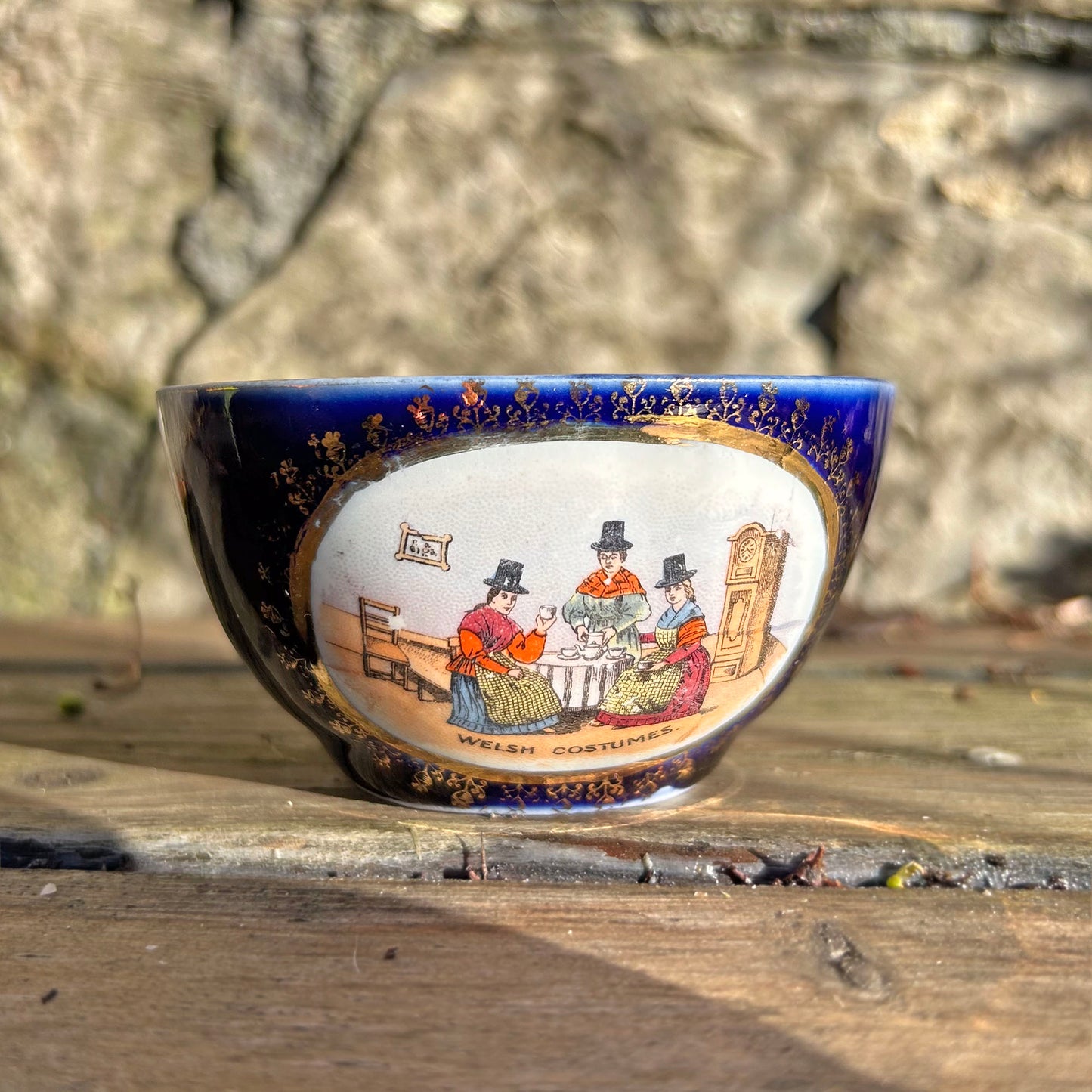 Sugar Bowl - Welsh Costumes - Antique Souvenir (Preloved)