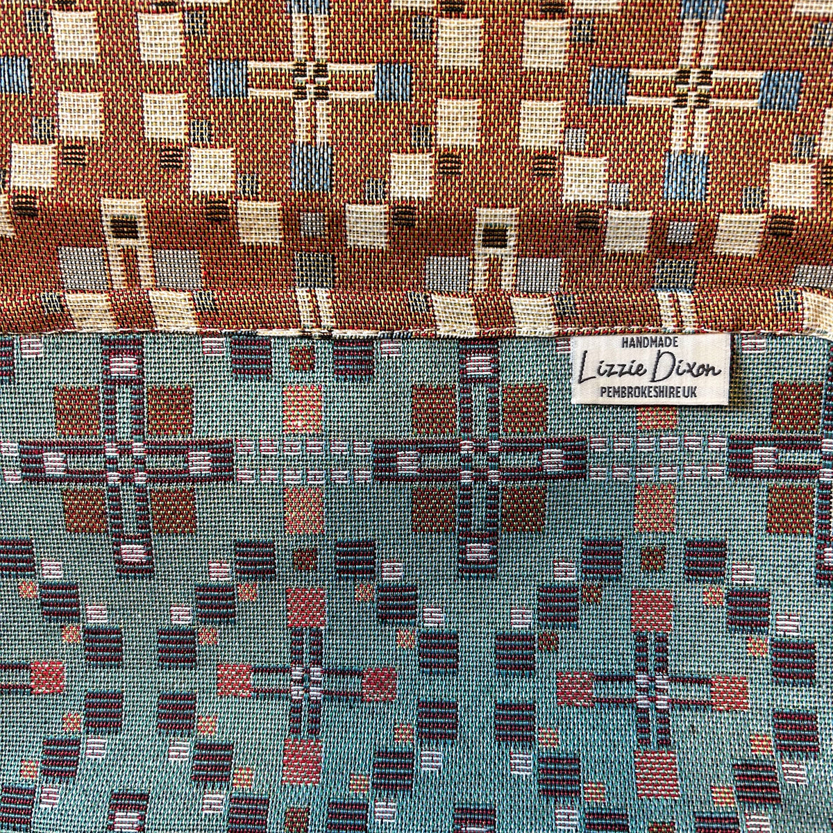 Table Runner - Welsh Tapestry Design - Terracotta Brown