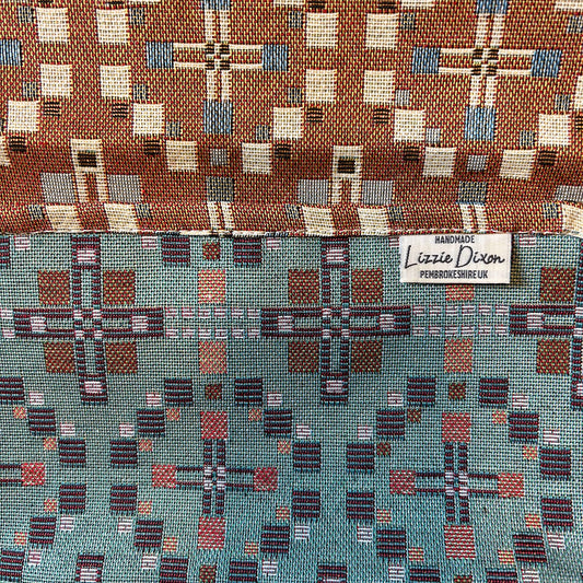 Table Runner - Welsh Tapestry Design - Terracotta Brown