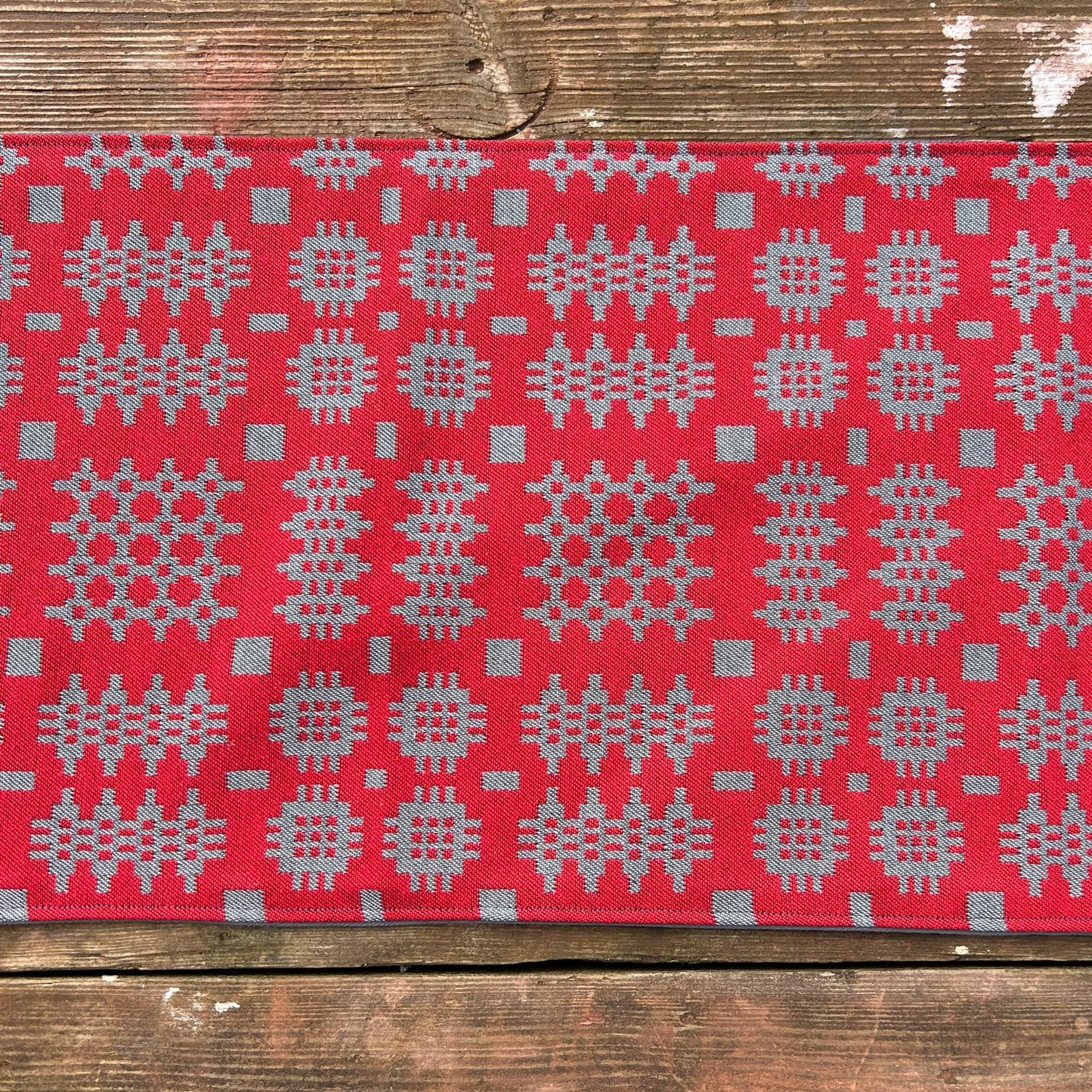 Table Runner - Welsh Tapestry Woven - Red
