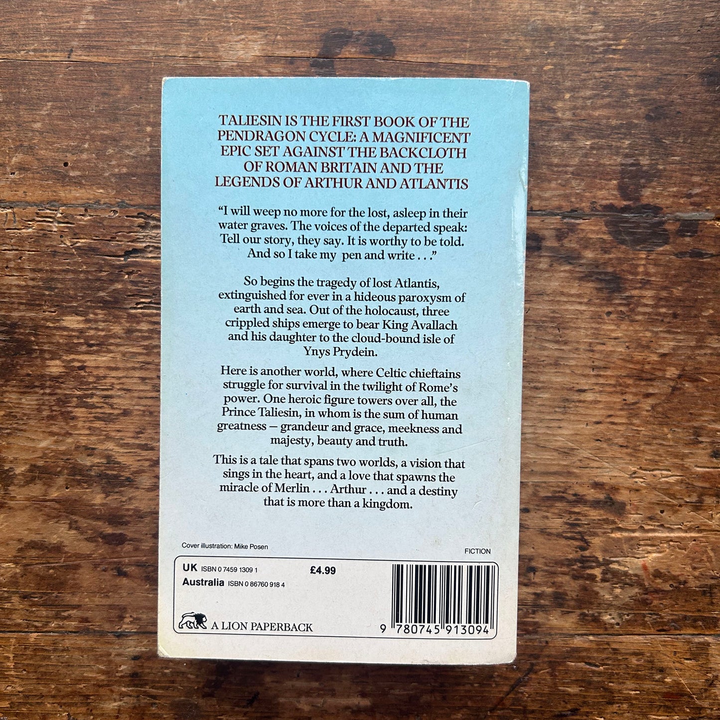 Taliesin - Pendragon Cycle - Stephen Lawhead (Preloved)