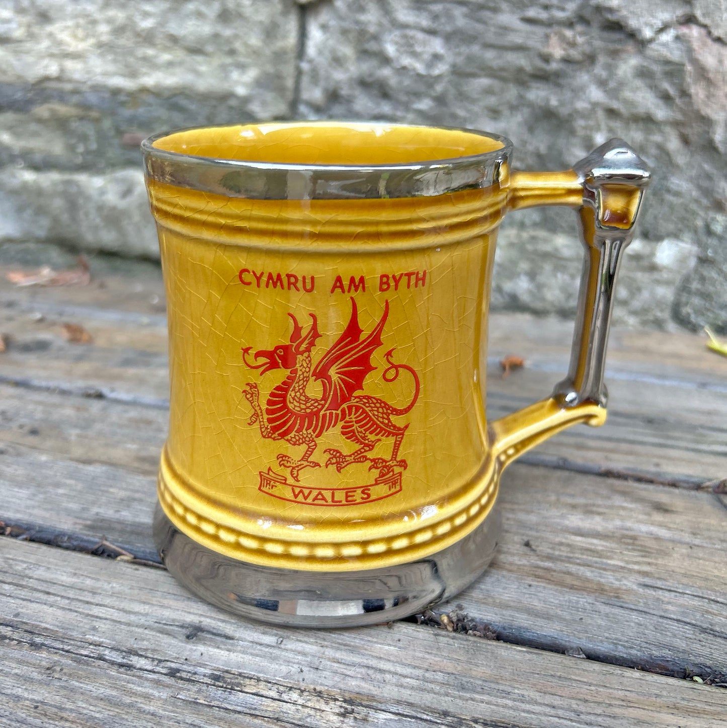 Tankard / Beer Mug - Vintage - Cymru am Byth / Iechyd Da (Preloved)