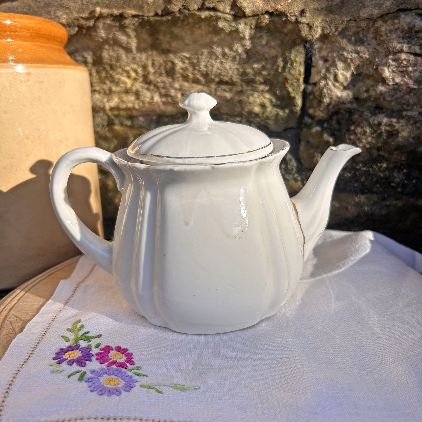 Tea Pot - China - Welsh Tea Party - Antique Souvenir (Preloved)