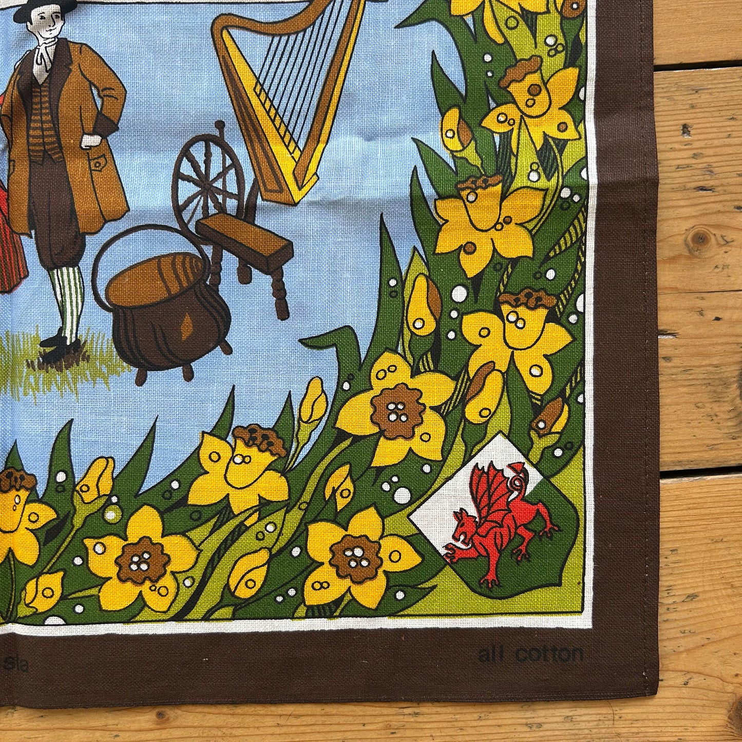 Tea Towel - Welsh National Anthem - Land of my Fathers (Preloved)