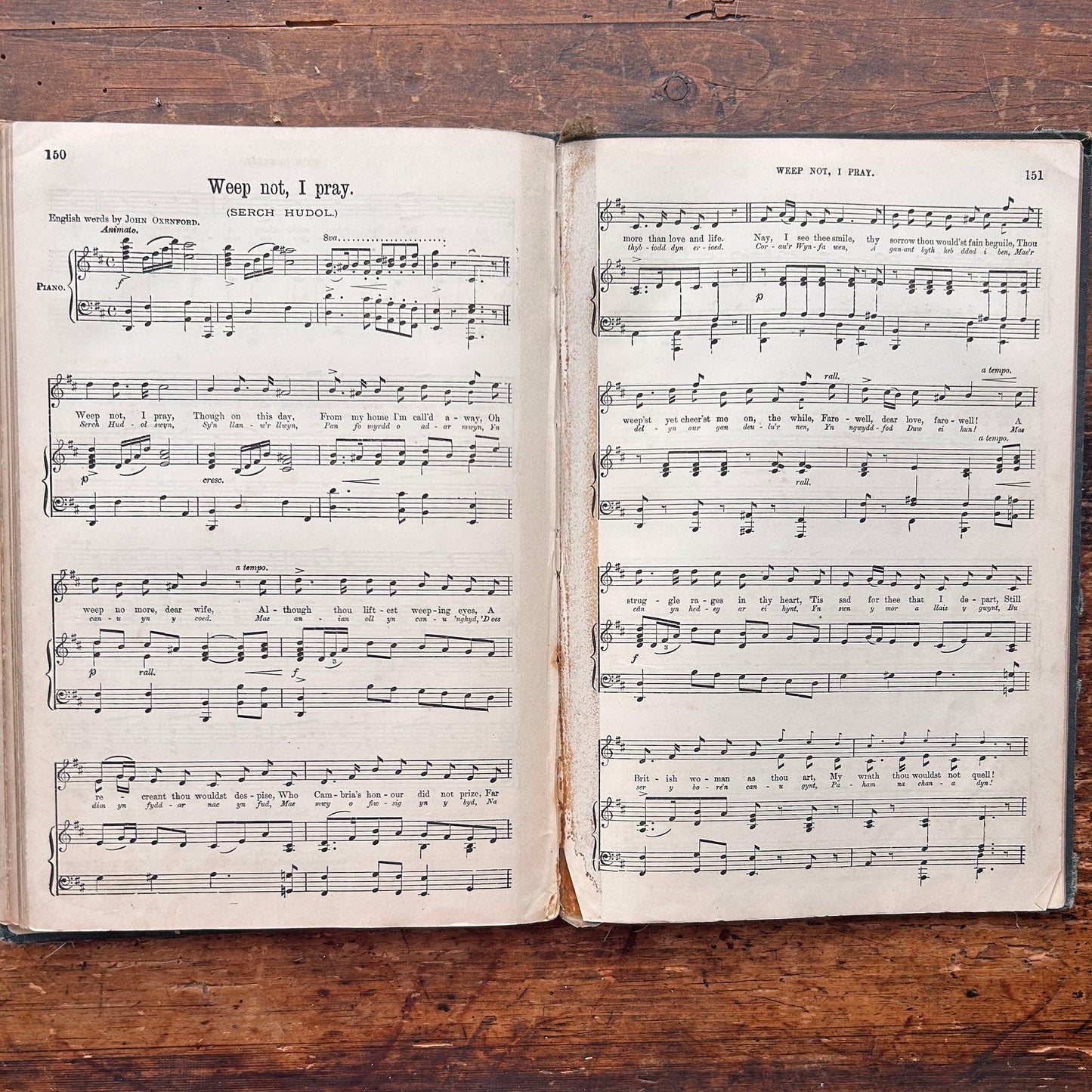 The Songs of Wales - Royal Edition - Brinley Richards - 1879 (Preloved)