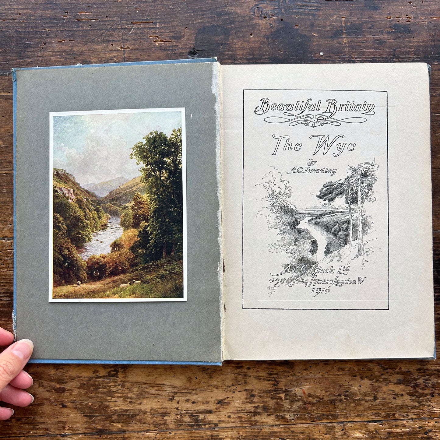 The Wye - A. G. Bradley - Beautiful Britain - 1916 (Preloved)