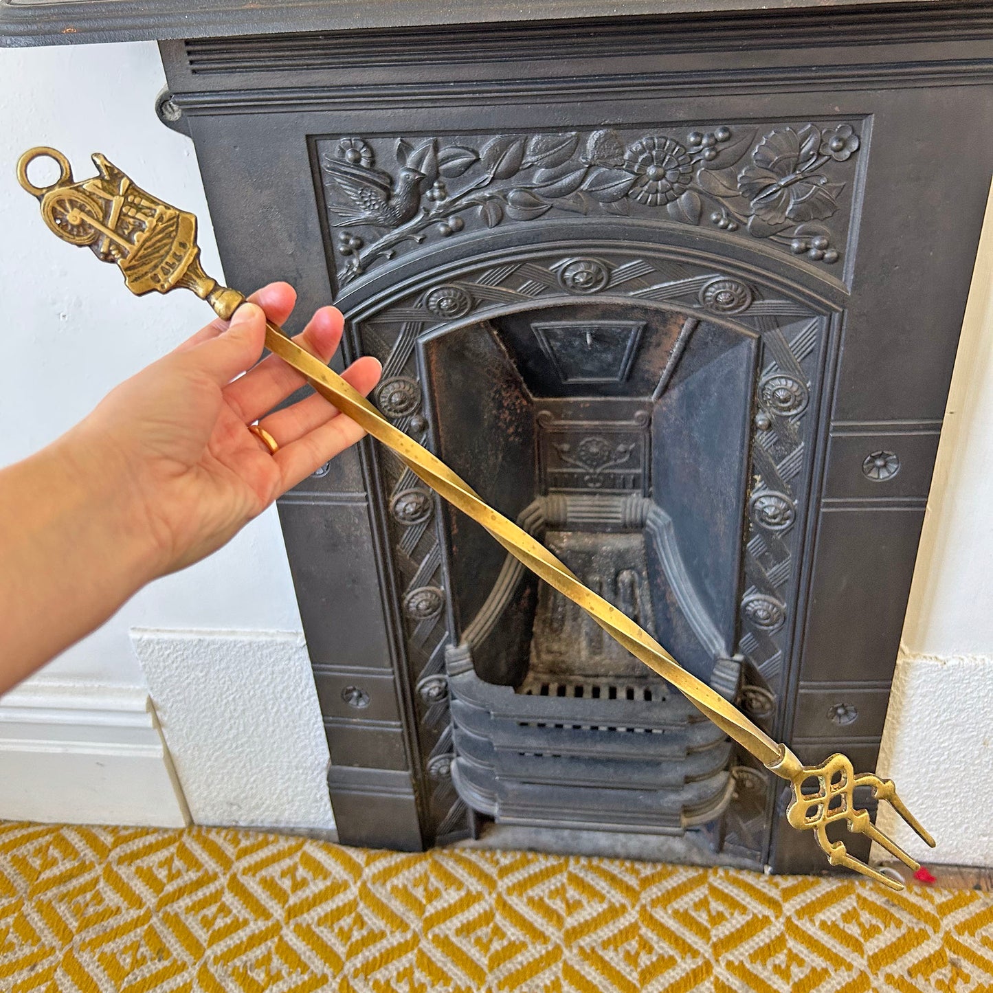 Toasting Fork - Vintage Brass - Spinning Wheel - Wales (Preloved)