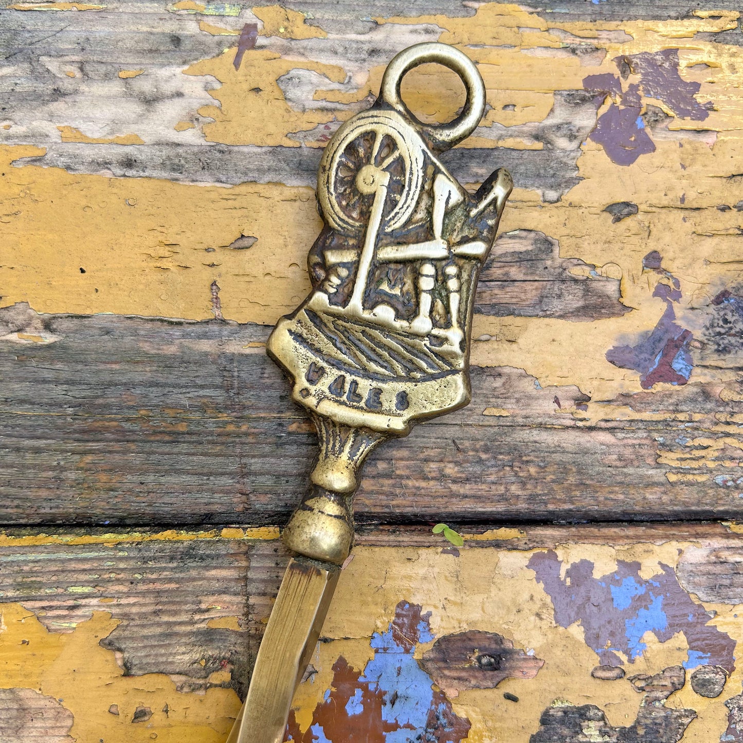 Toasting Fork - Vintage Brass - Spinning Wheel - Wales (Preloved)