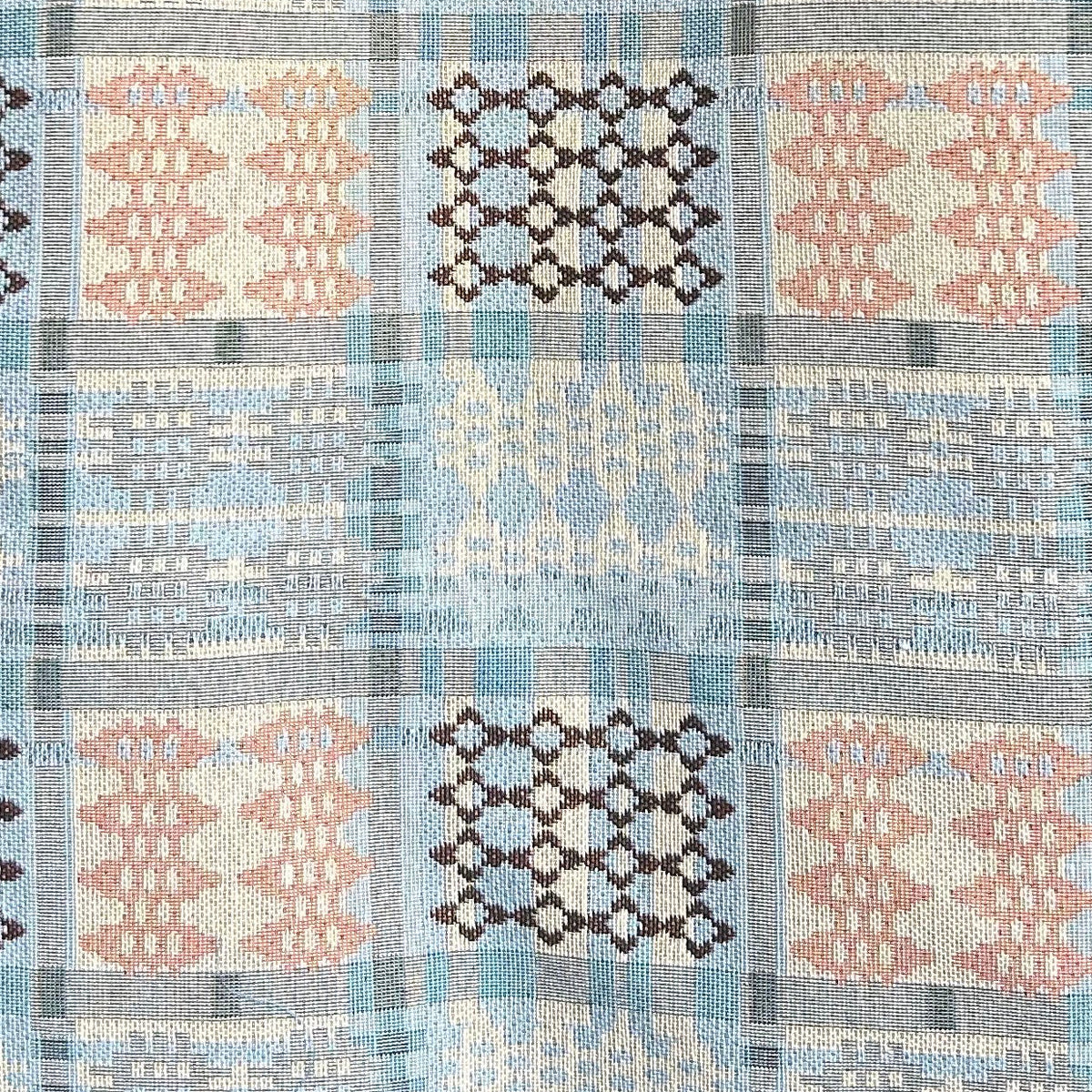 Cushion - Welsh Tapestry Design - Pale Blue & Peach