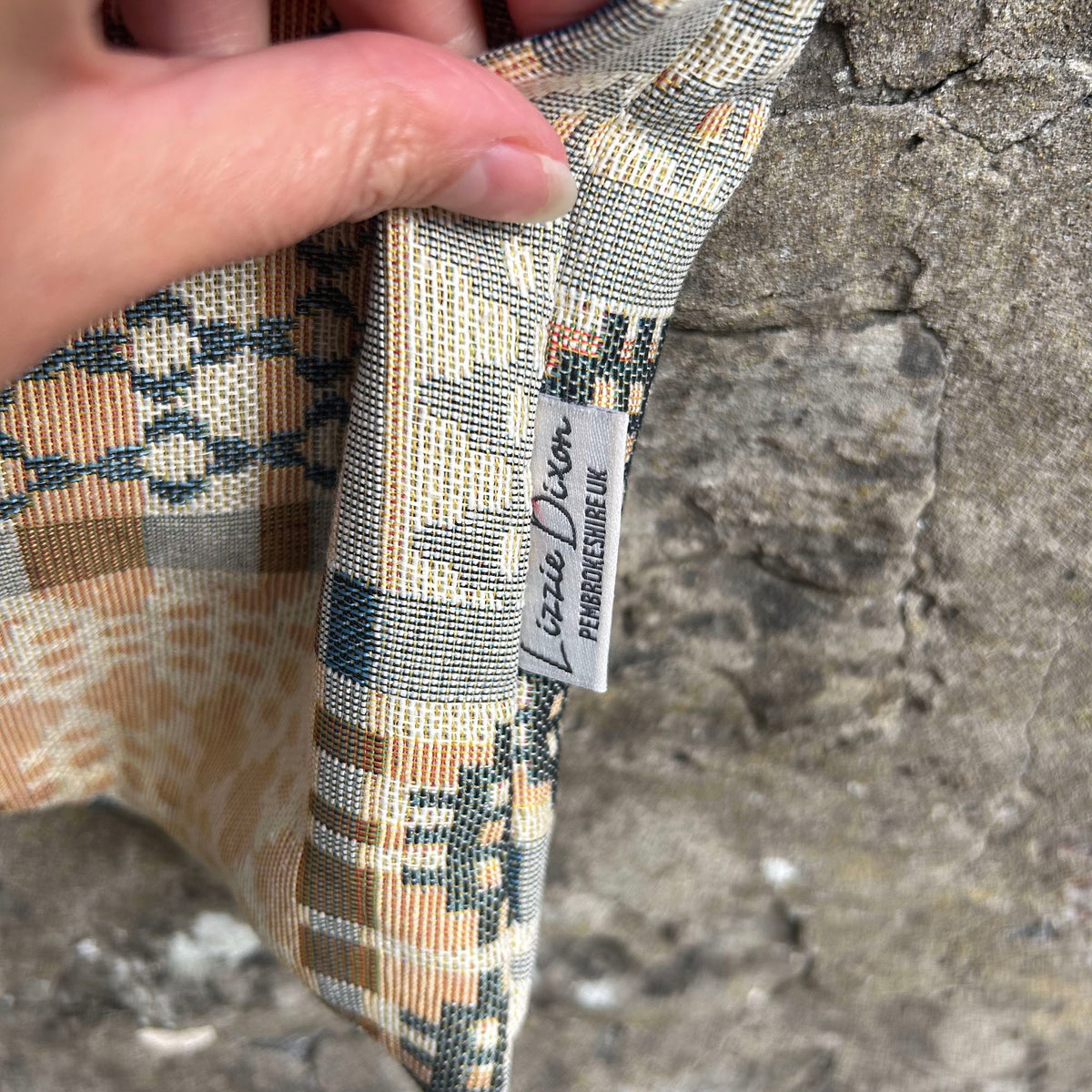 Tote Bag - Welsh Tapestry / Blanket Design - Terracotta & Stone
