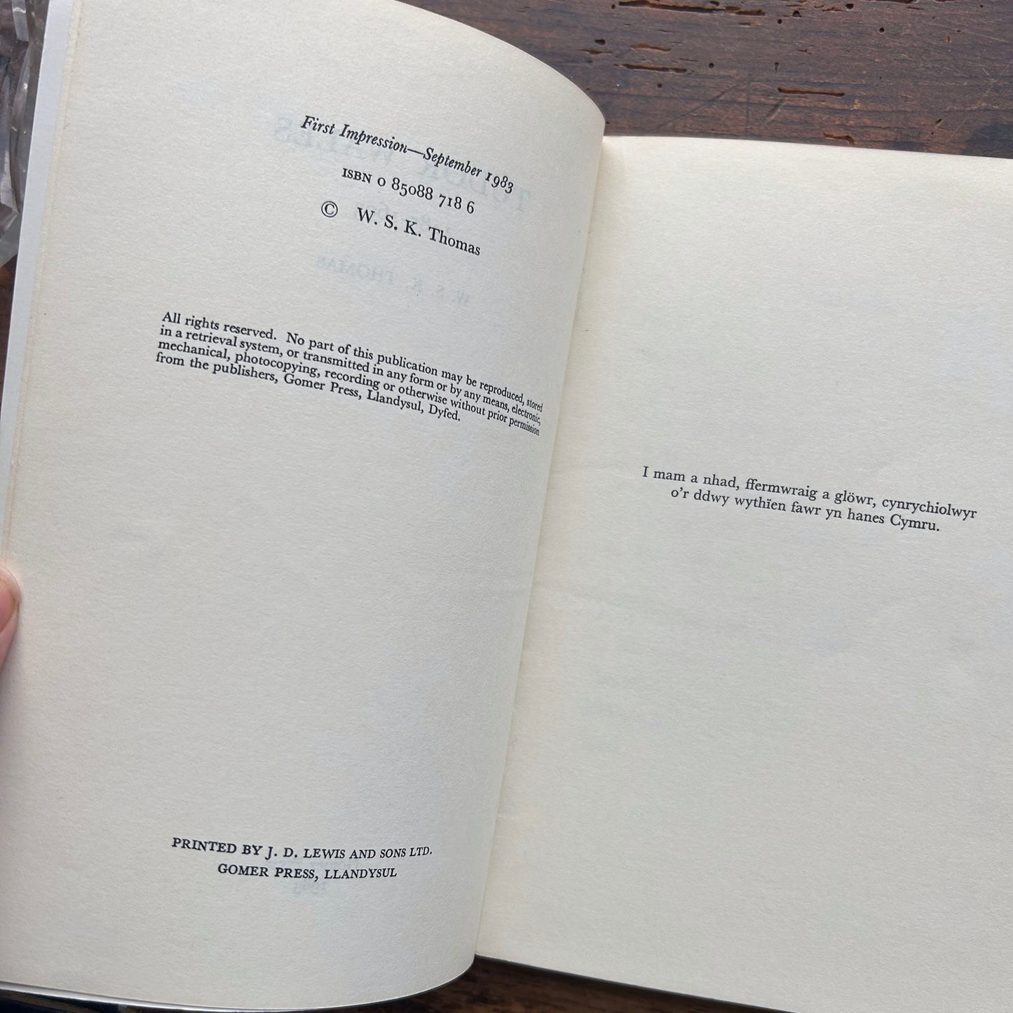 Tudor Wales - 1485-1603 - W.S.K. Thomas - 1st ed. (Preloved)