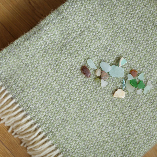 Throw / Blanket - New Wool - Tweedmill Illusion - Green