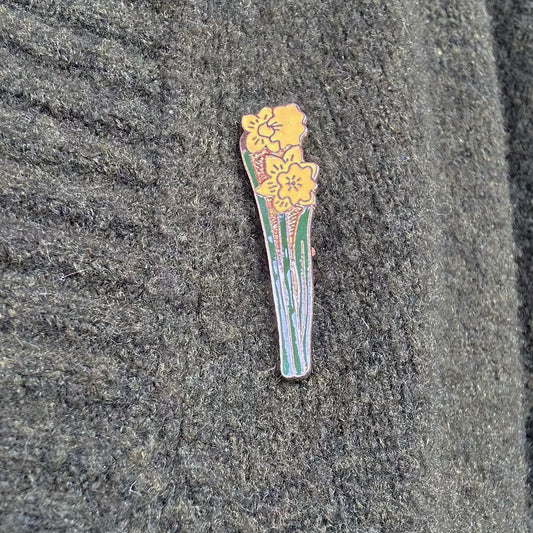 Vintage Brooch / Pin Badge - Daffodils (Preloved)