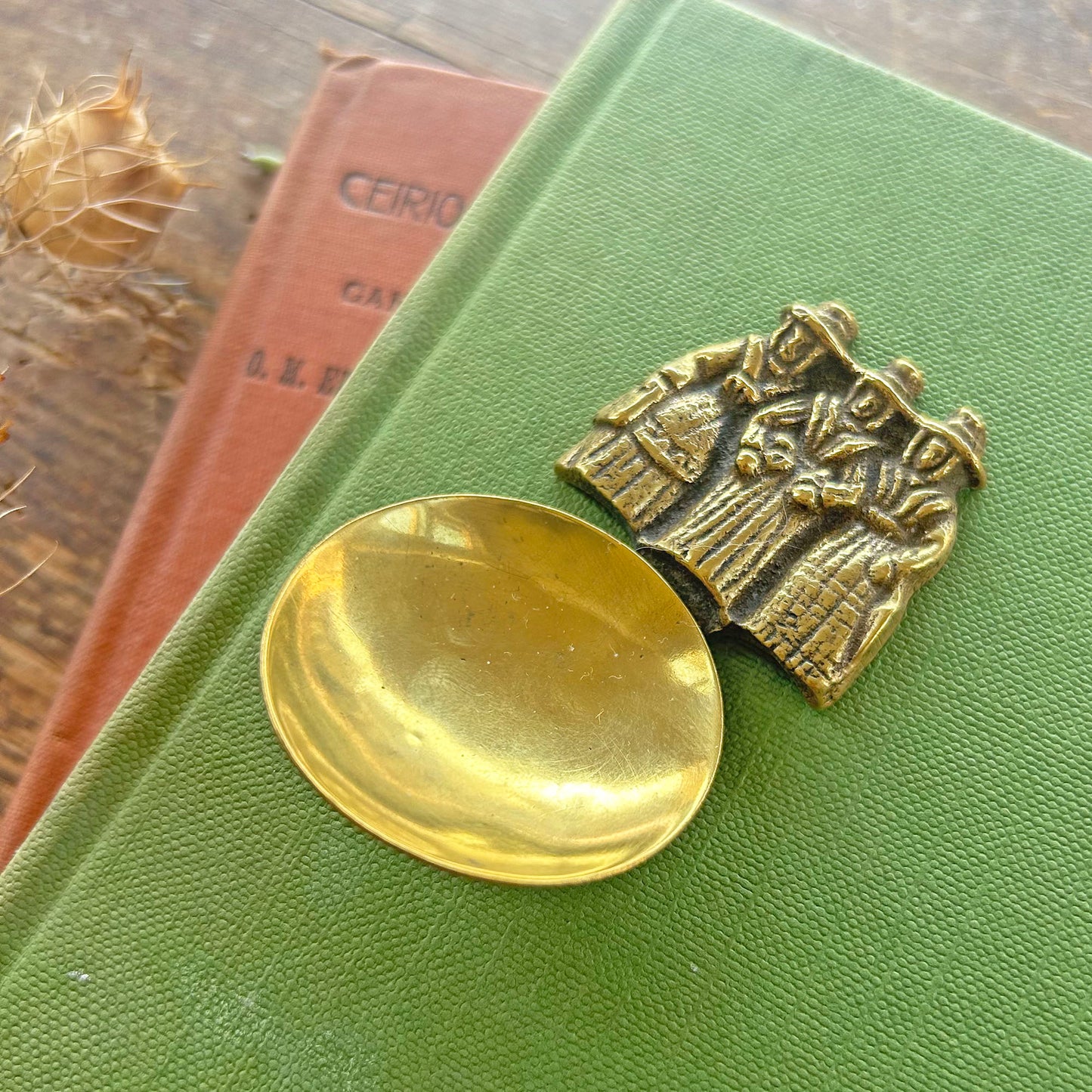 Vintage Caddy Spoon - Solid Brass - Welsh Ladies (Preloved)