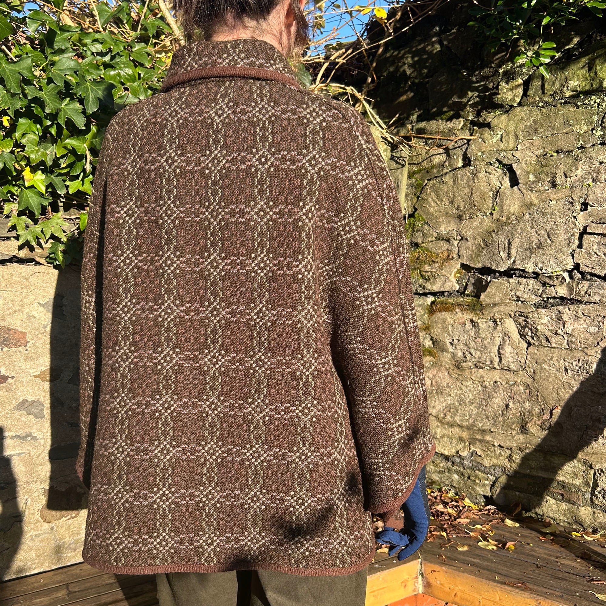 Vintage Cape Coat / Cloak Jacket - Welsh Tapestry - Wool - 1960s