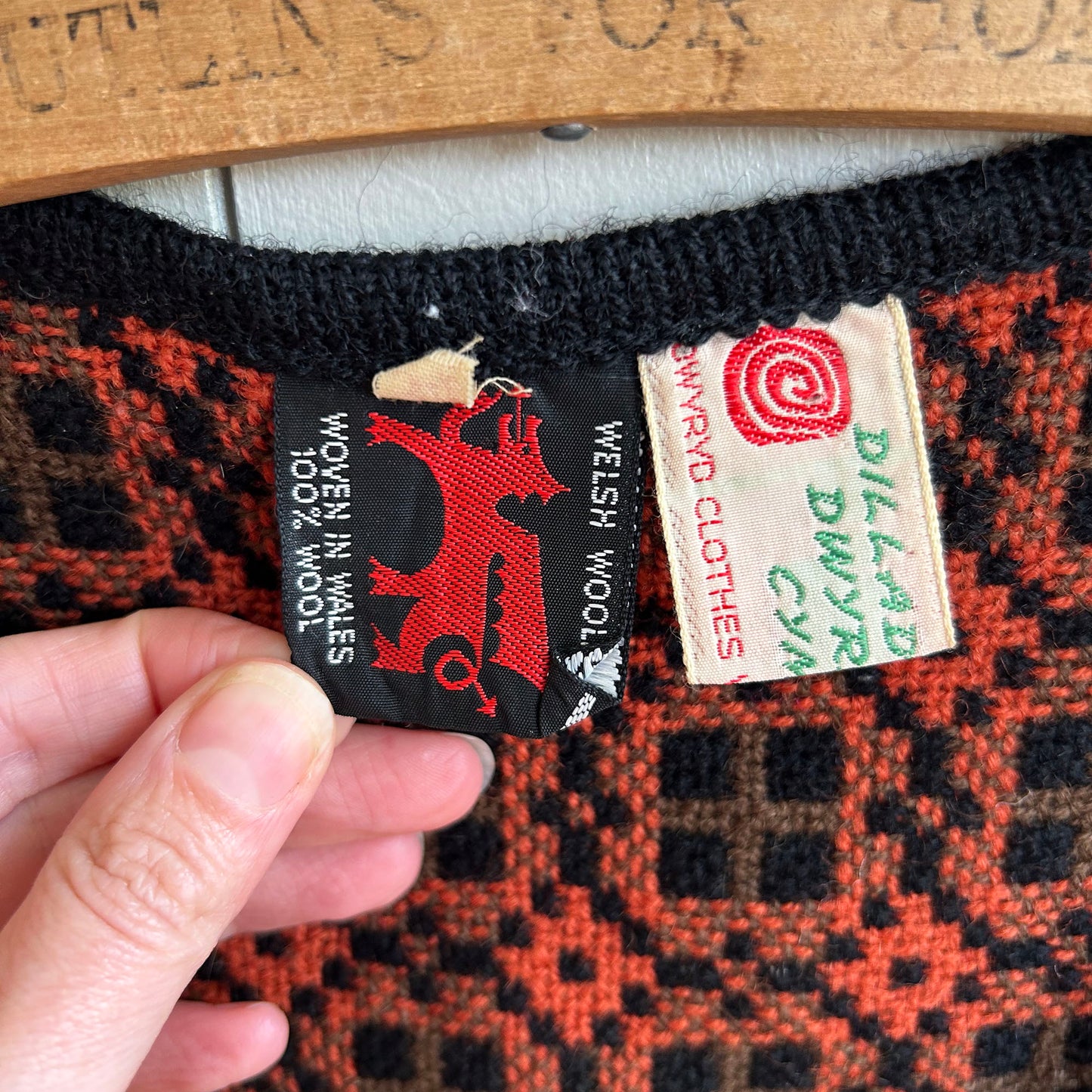 Vintage Dress - Welsh Tapestry - Wool - 1960s 8-10 (Preloved )