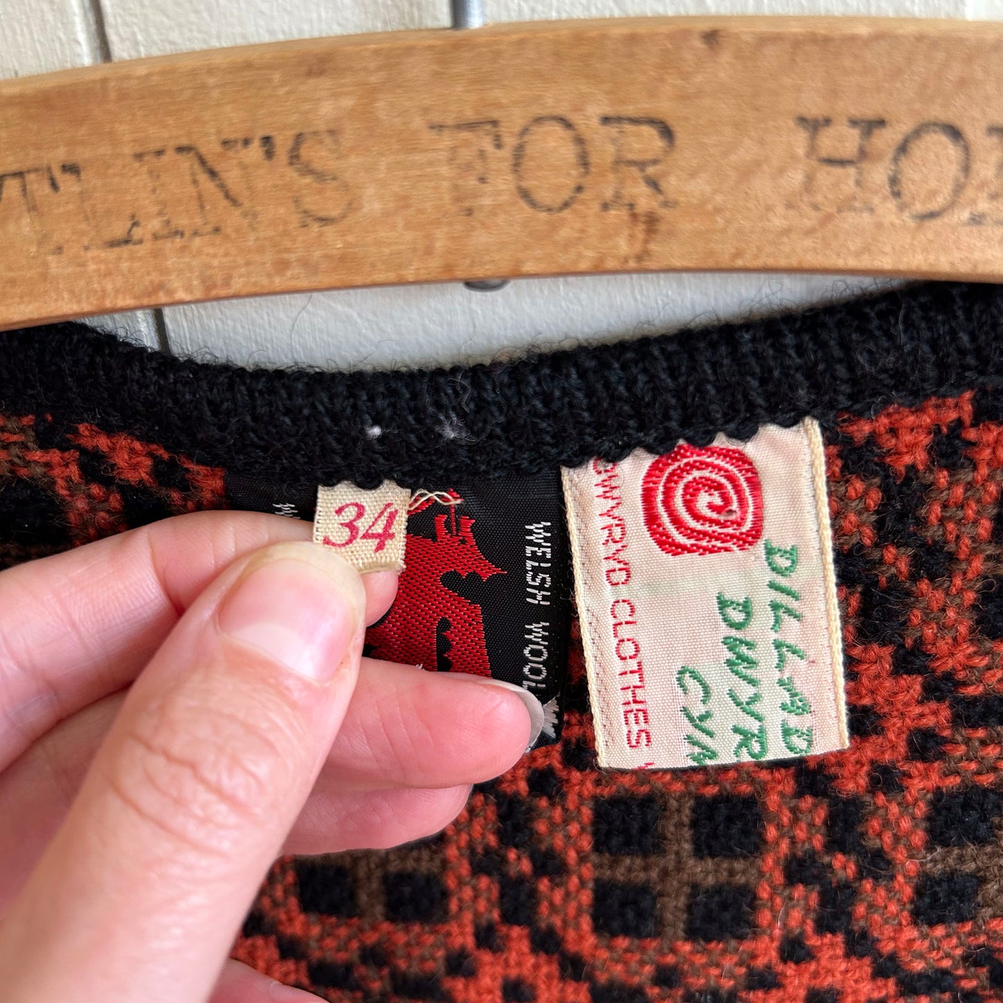 Vintage Dress - Welsh Tapestry - Wool - 1960s 8-10 (Preloved )