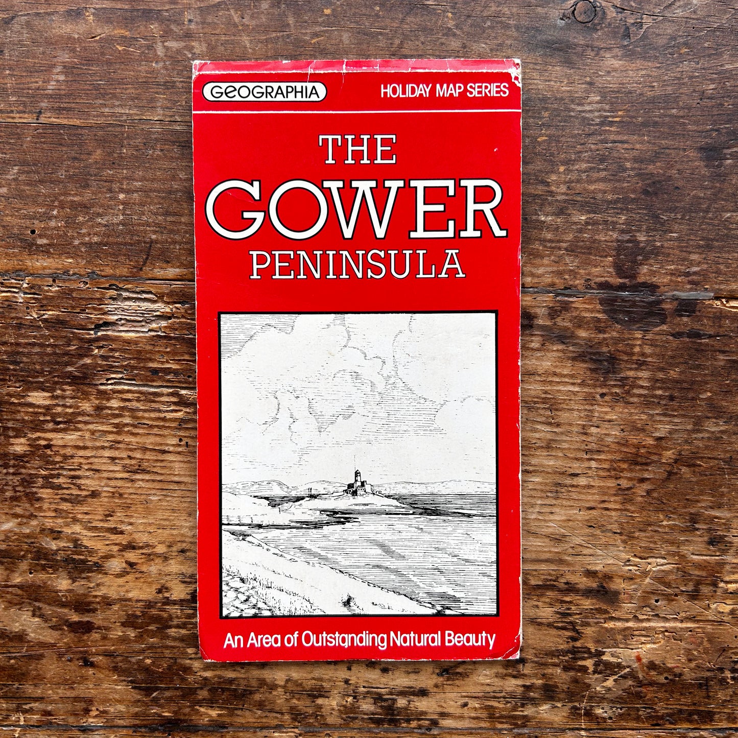 Vintage Holiday Map - Geographia - The Gower Peninsula (Preloved)