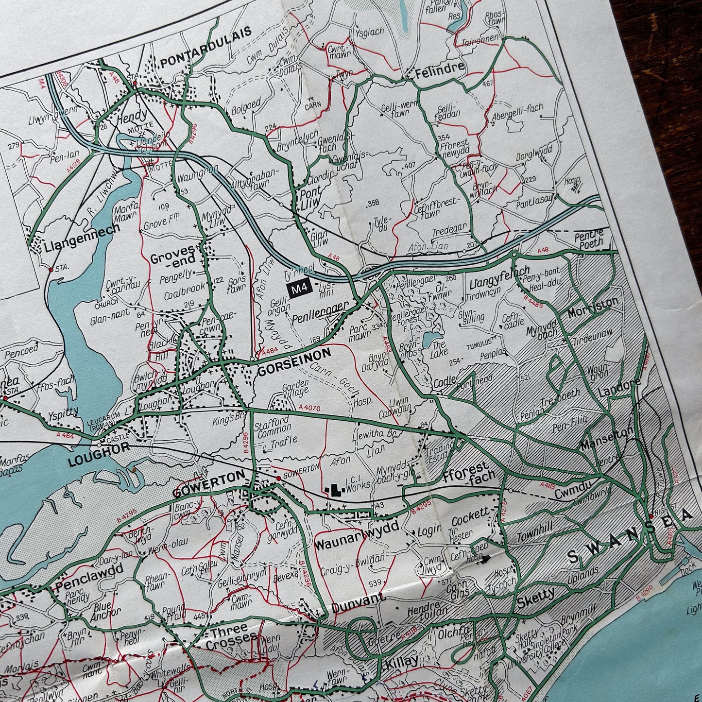 Vintage Holiday Map - Geographia - The Gower Peninsula (Preloved)