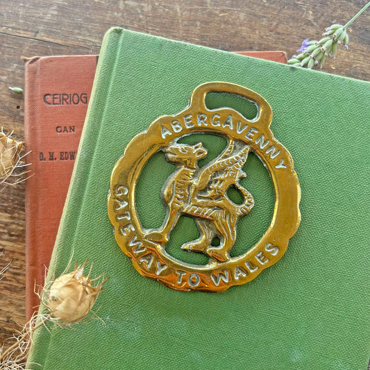 Vintage Horse Brass / Medallion - Abergavenny - Gateway to Wales (Preloved)