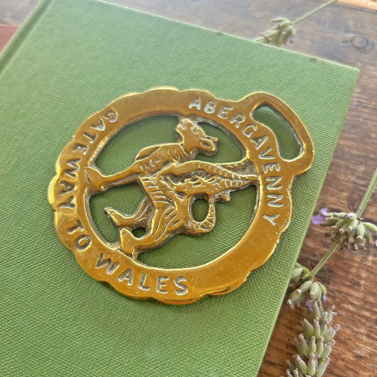 Vintage Horse Brass / Medallion - Abergavenny - Gateway to Wales (Preloved)