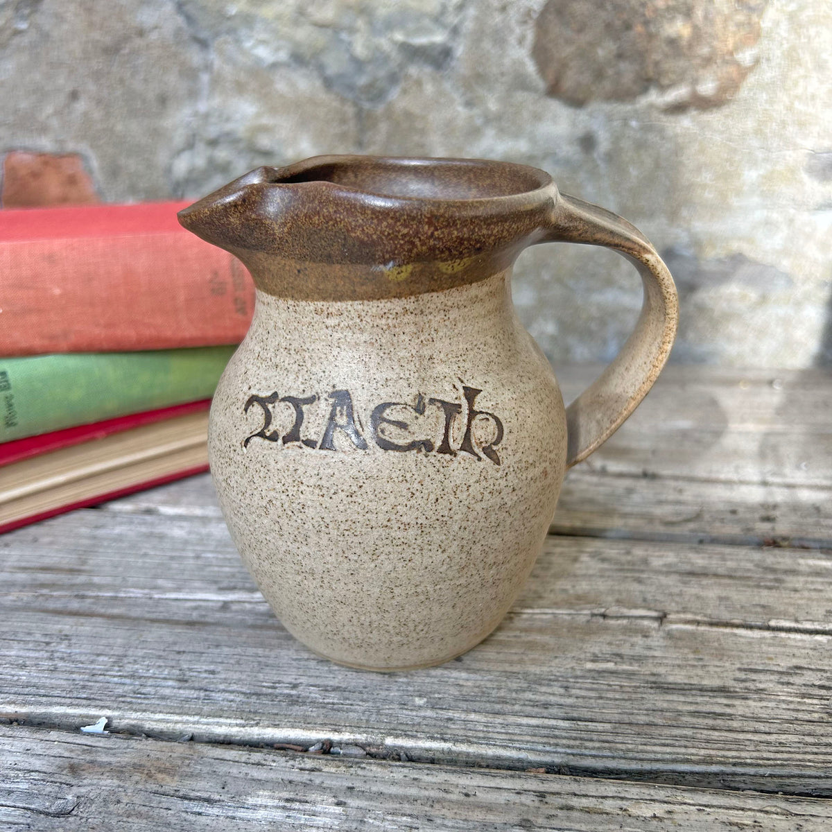 Vintage Jug - Welsh Studio Pottery - Milk / Llaeth (Preloved)