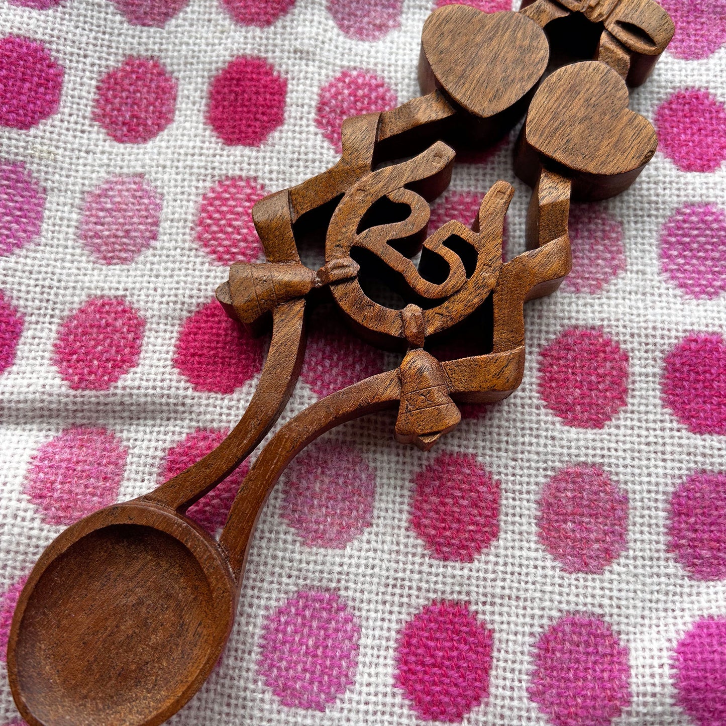 Vintage Love Spoon - Hand Carved - 25th Anniversary (Preloved)