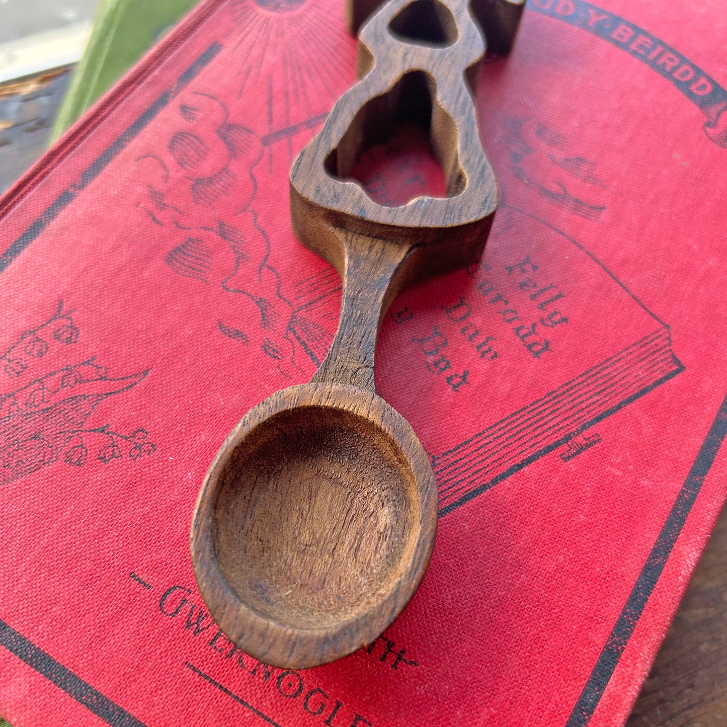 Vintage Love Spoon - Hand Carved - Cross & Bell (Preloved)