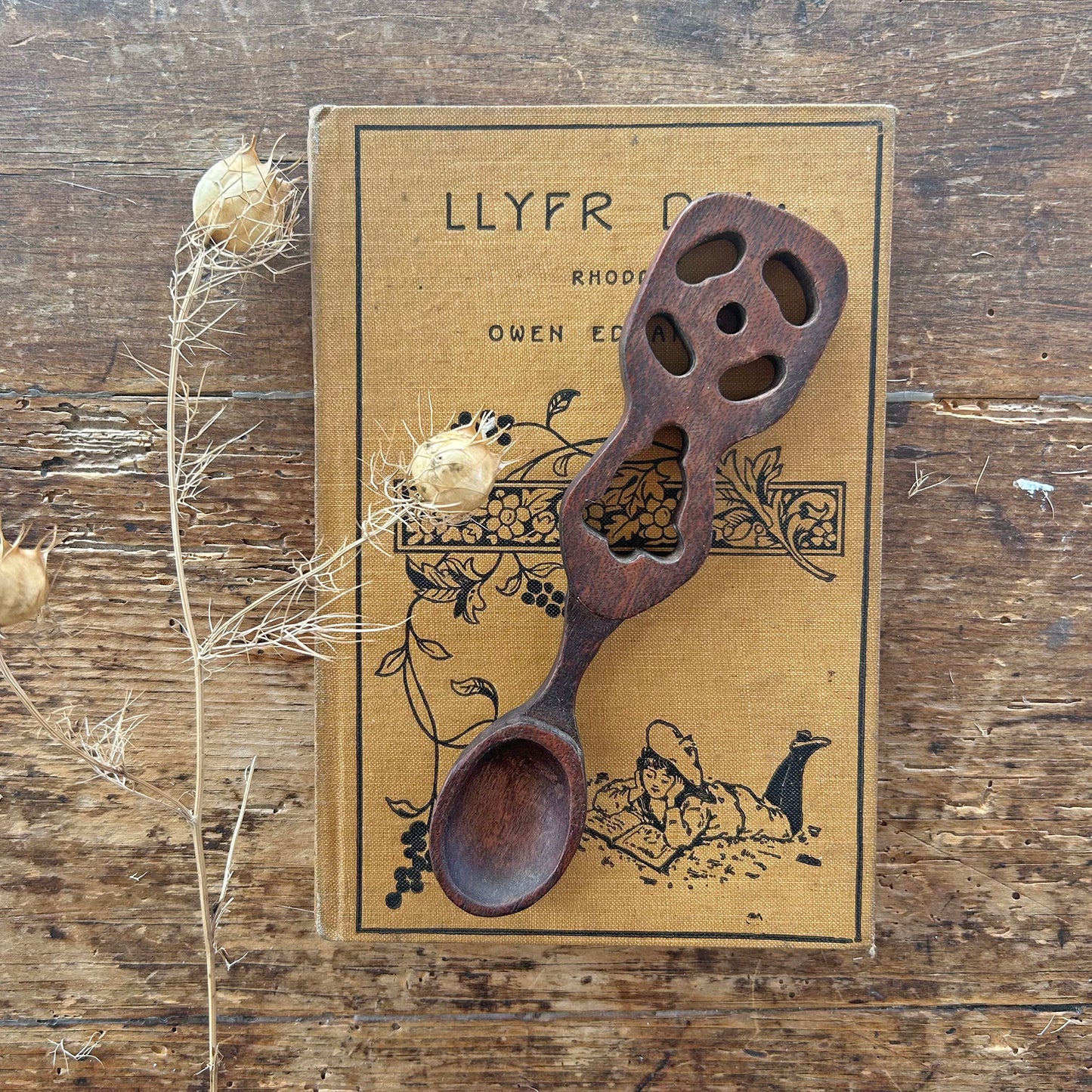 Vintage Lovespoon / Love Spoon - Hand Carved - Bell (Preloved)
