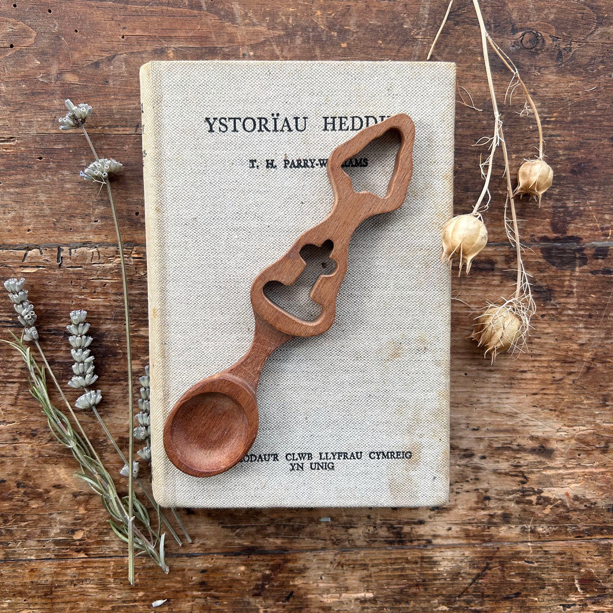 Vintage Lovespoon / Love Spoon - Hand Carved - Bell, Anchor (Preloved)