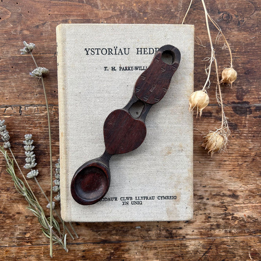 Vintage Lovespoon / Love Spoon - Hand Carved - Heart, Lock (Preloved)