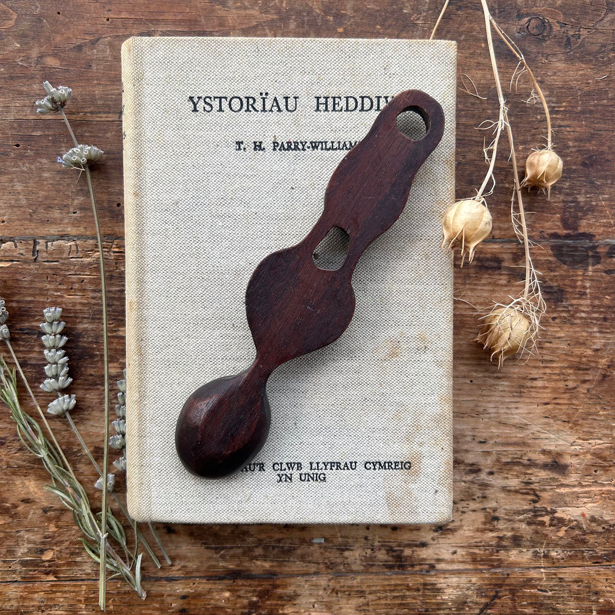 Vintage Lovespoon / Love Spoon - Hand Carved - Heart, Lock (Preloved)