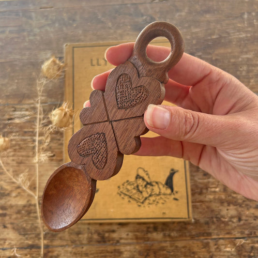 Vintage Lovespoon / Love Spoon - Hand Carved - Hearts (Preloved)