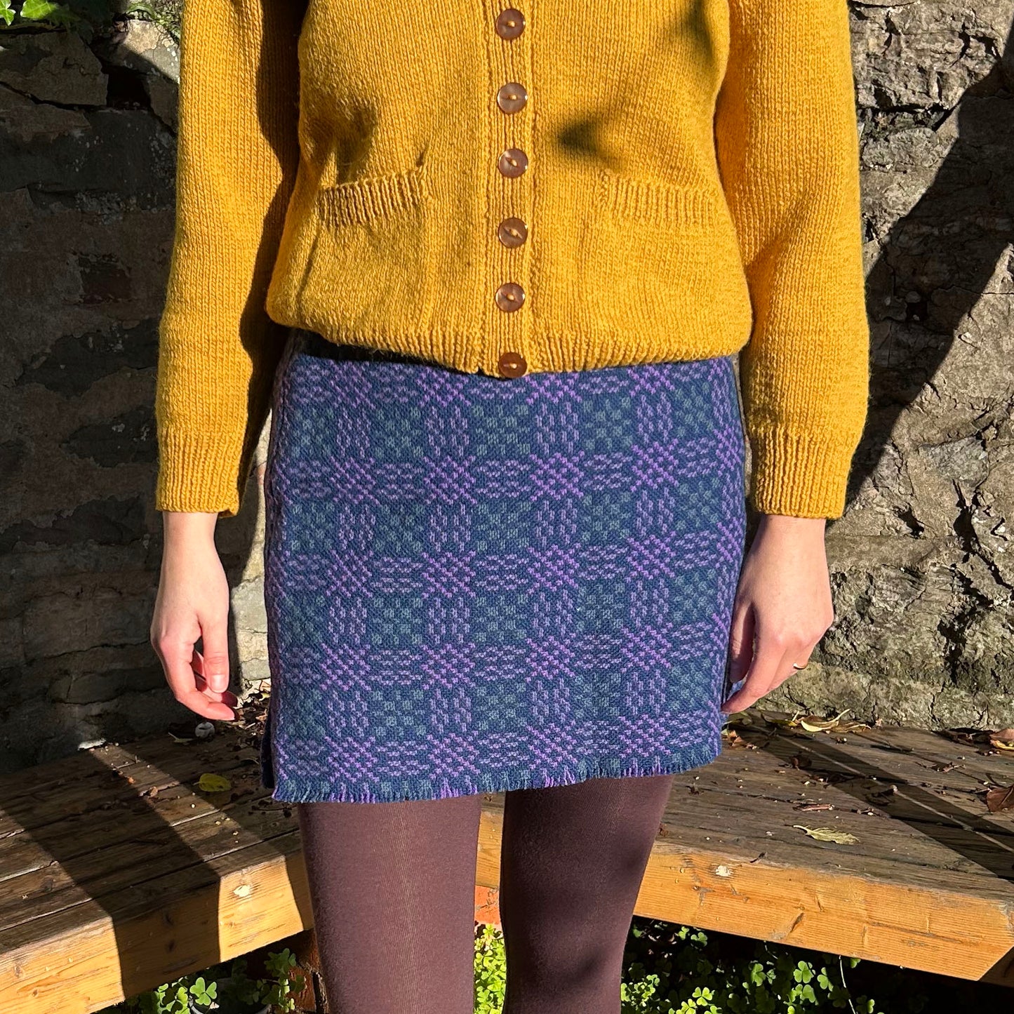 Vintage Mini Skirt - Welsh Tapestry - Wool - 1960s - XS (Preloved)