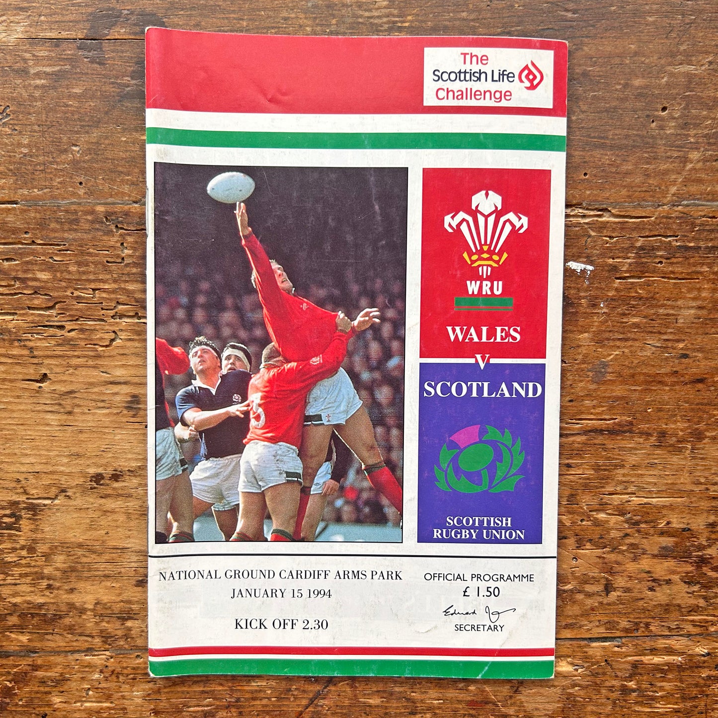 Vintage Welsh Rugby Union Programmes - Wales / Cyrmu (Preloved)