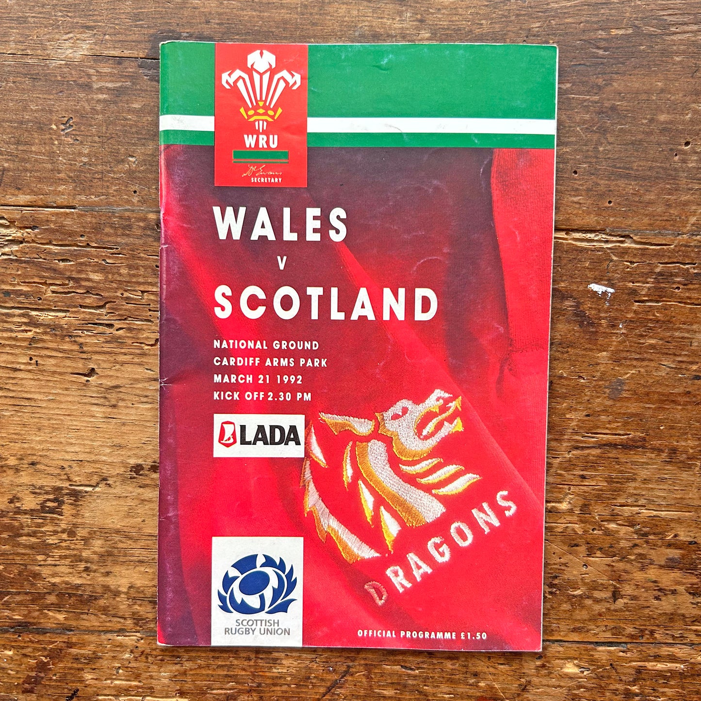 Vintage Welsh Rugby Union Programmes - Wales / Cyrmu (Preloved)