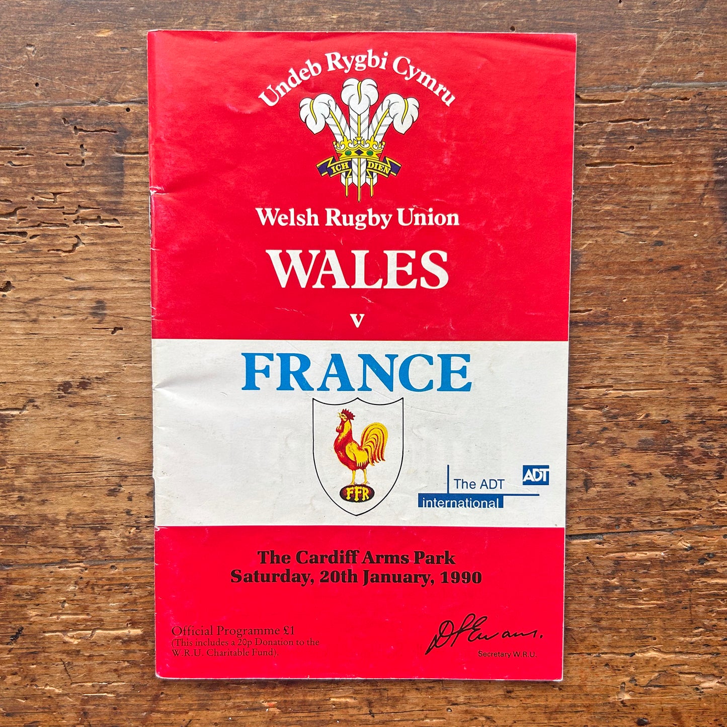 Vintage Welsh Rugby Union Programmes - Wales / Cyrmu (Preloved)