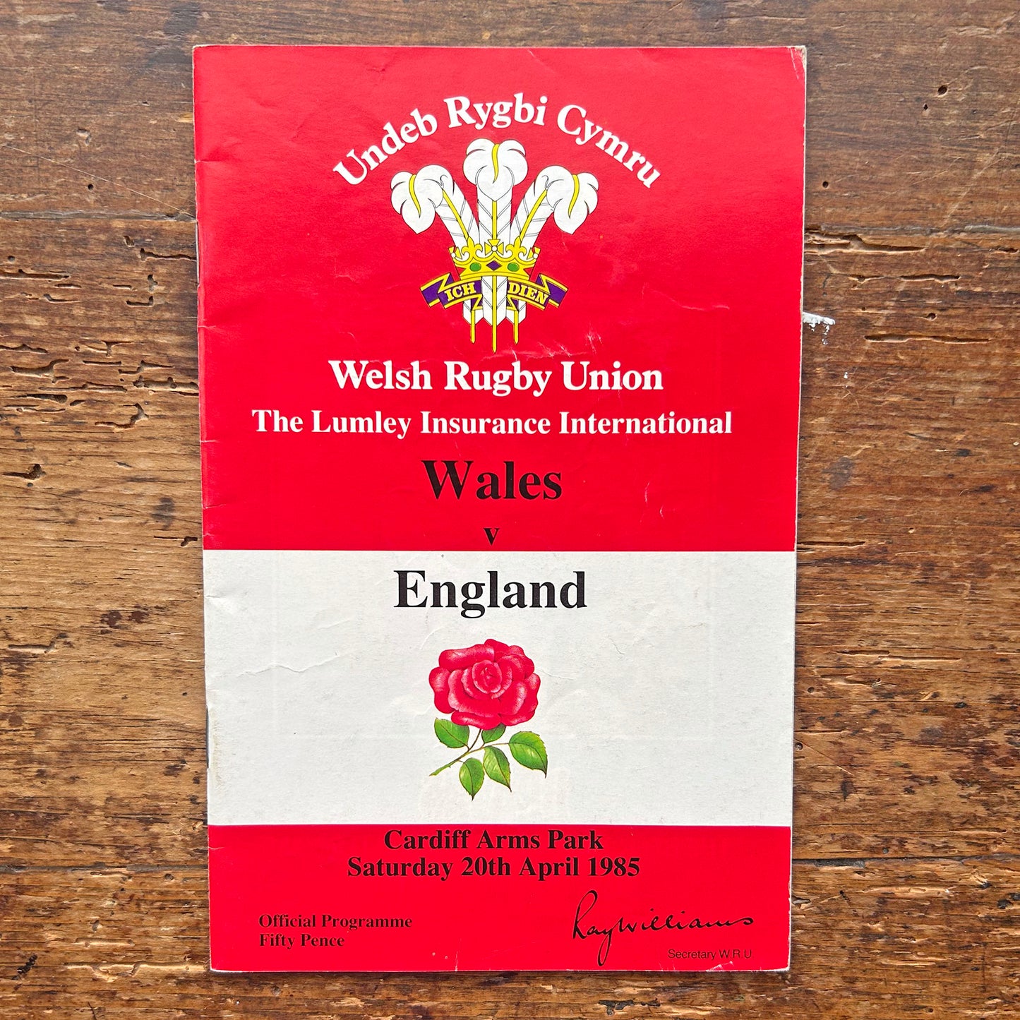 Vintage Welsh Rugby Union Programmes - Wales / Cyrmu (Preloved)