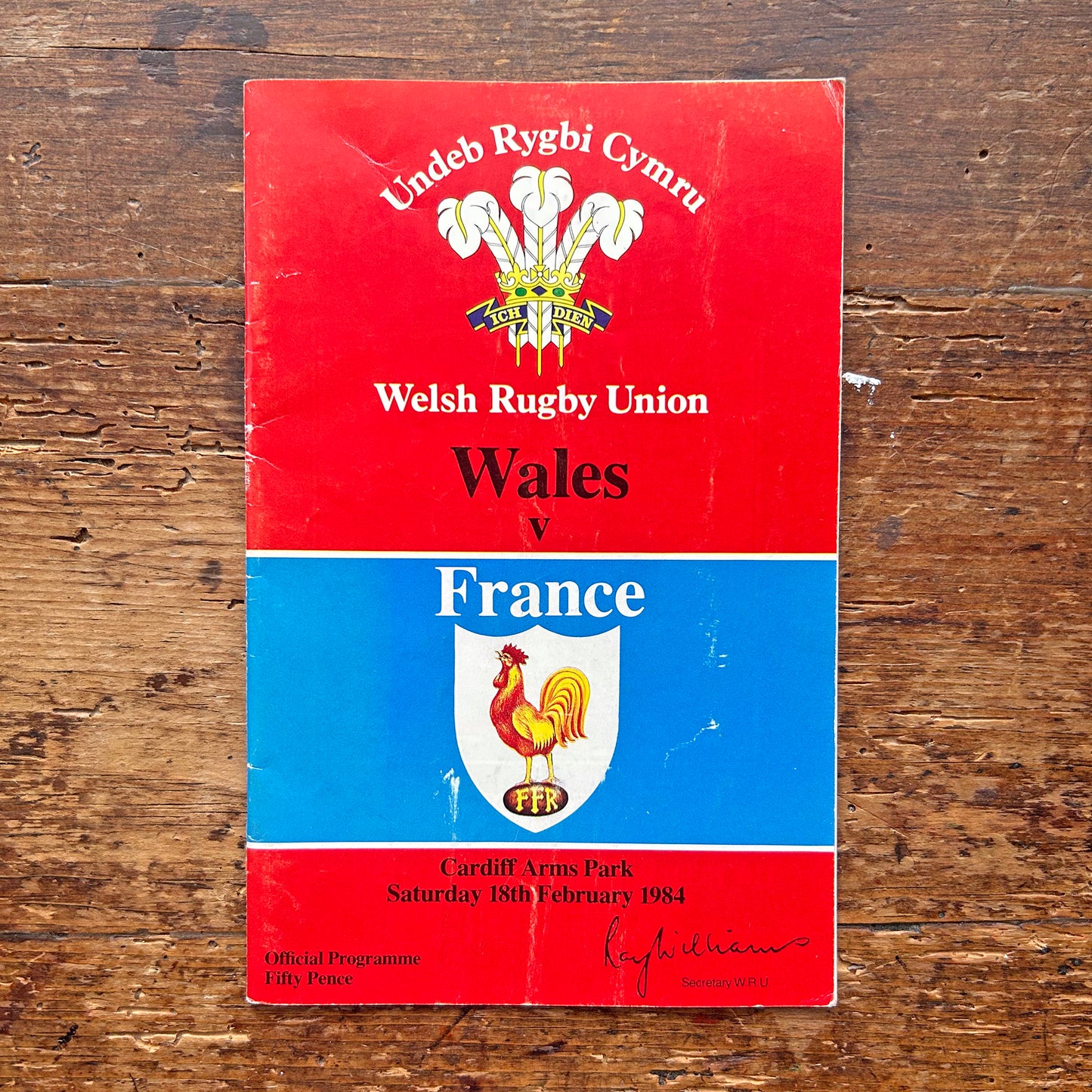 Vintage Welsh Rugby Union Programmes - Wales / Cyrmu (Preloved)
