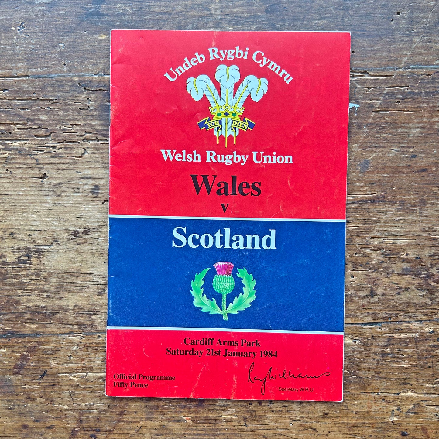 Vintage Welsh Rugby Union Programmes - Wales / Cyrmu (Preloved)