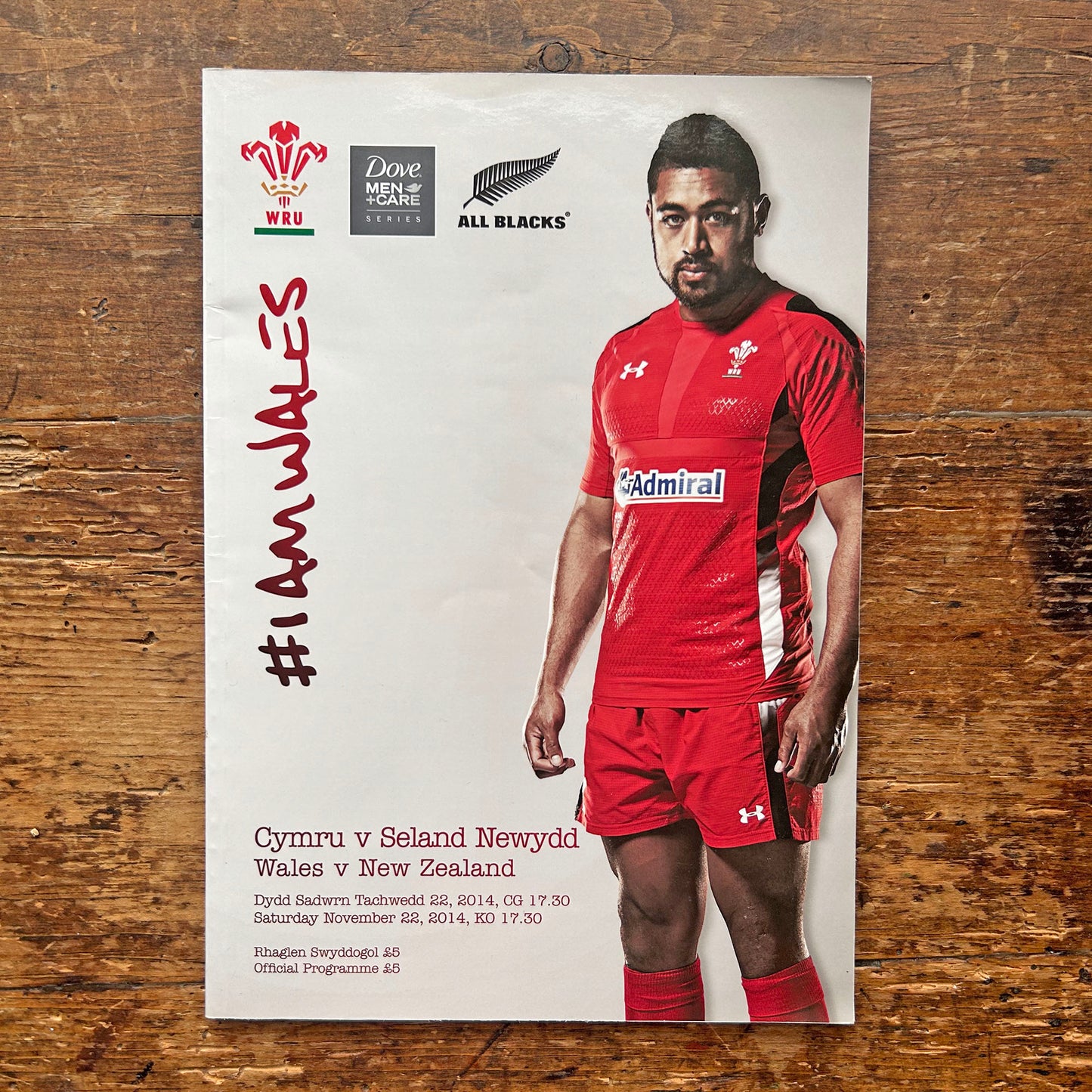 Vintage Welsh Rugby Union Programmes - Wales / Cyrmu (Preloved)