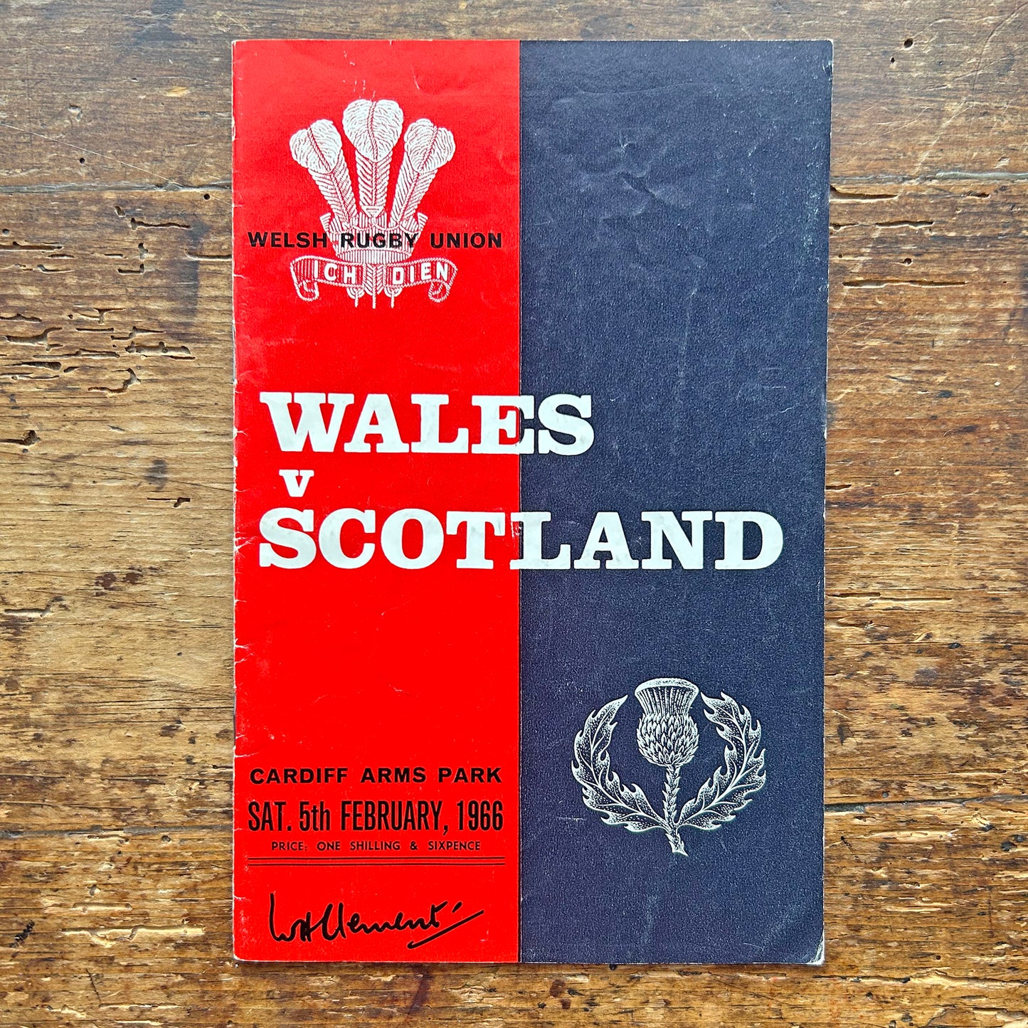 Vintage Welsh Rugby Union Programmes - Wales / Cyrmu (Preloved)