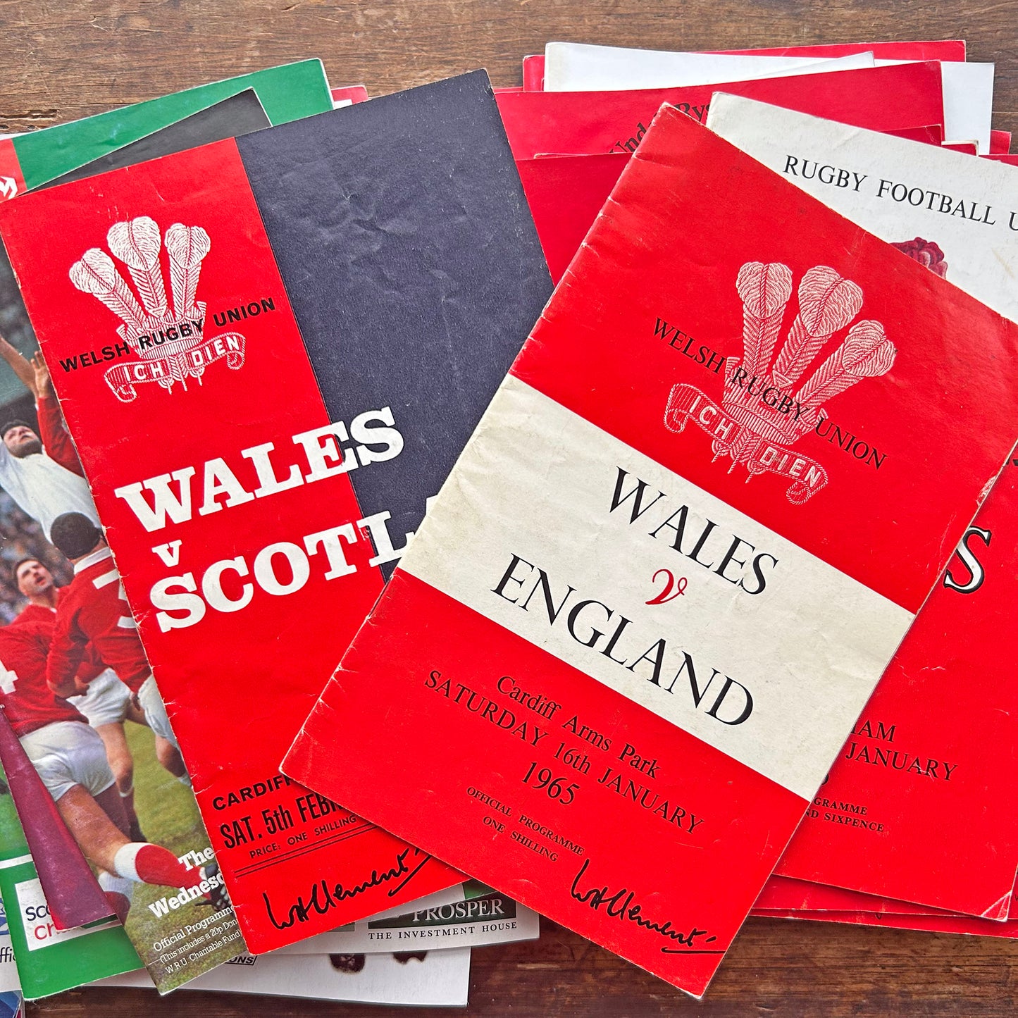 Vintage Welsh Rugby Union Programmes - Wales / Cyrmu (Preloved)